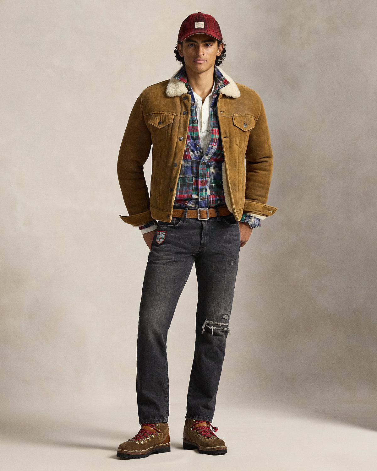 Ralph Lauren Hampton Straight Distressed Jean