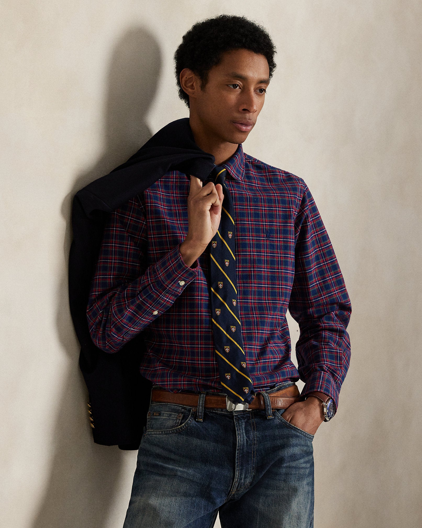 Ralph Lauren Classic Fit Plaid Oxford Shirt