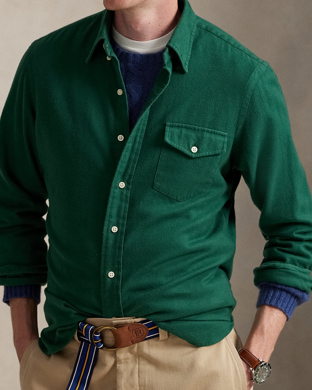 Ralph Lauren Classic Fit Brushed Twill Shirt