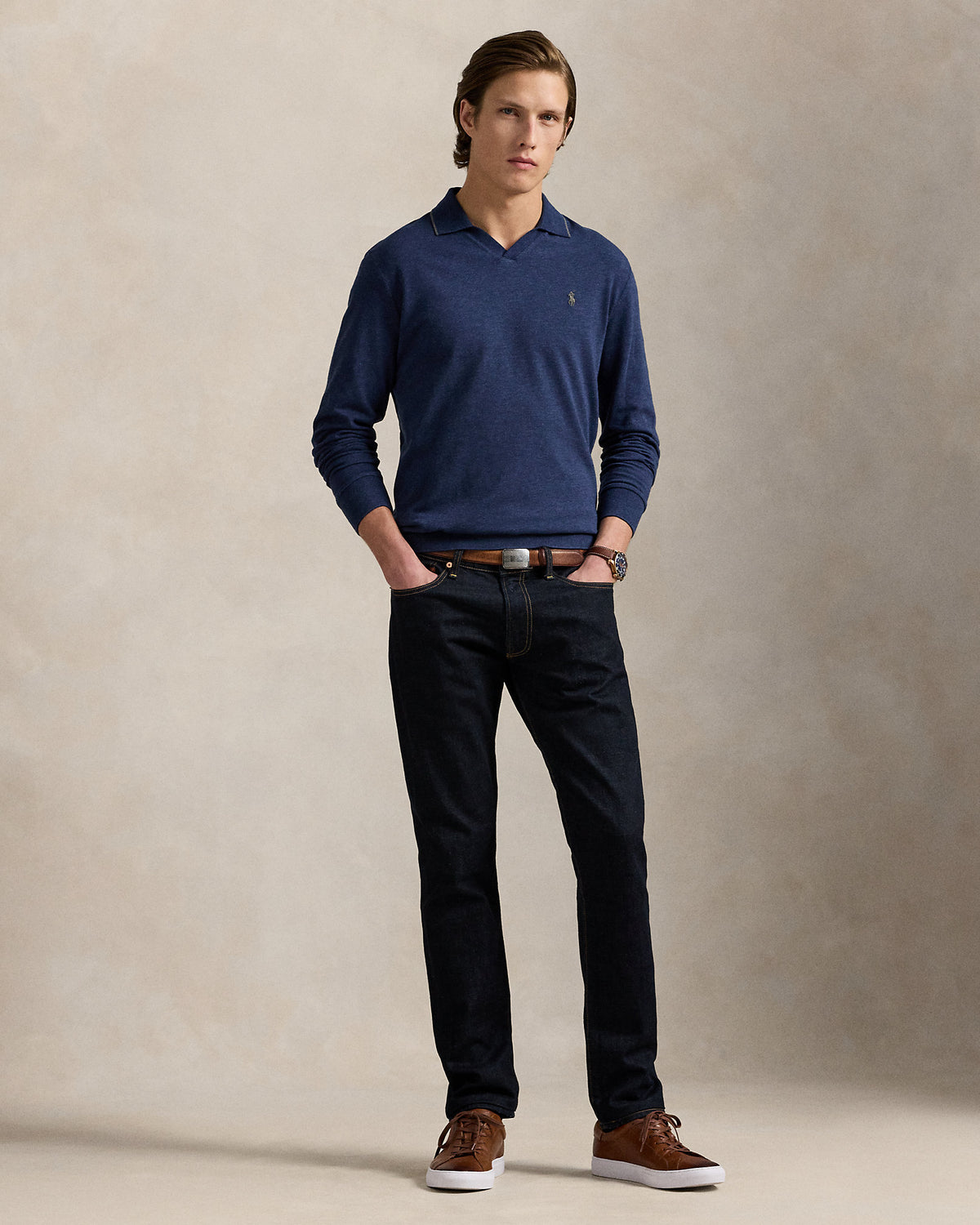Ralph Lauren Textured Jersey Polo Shirt