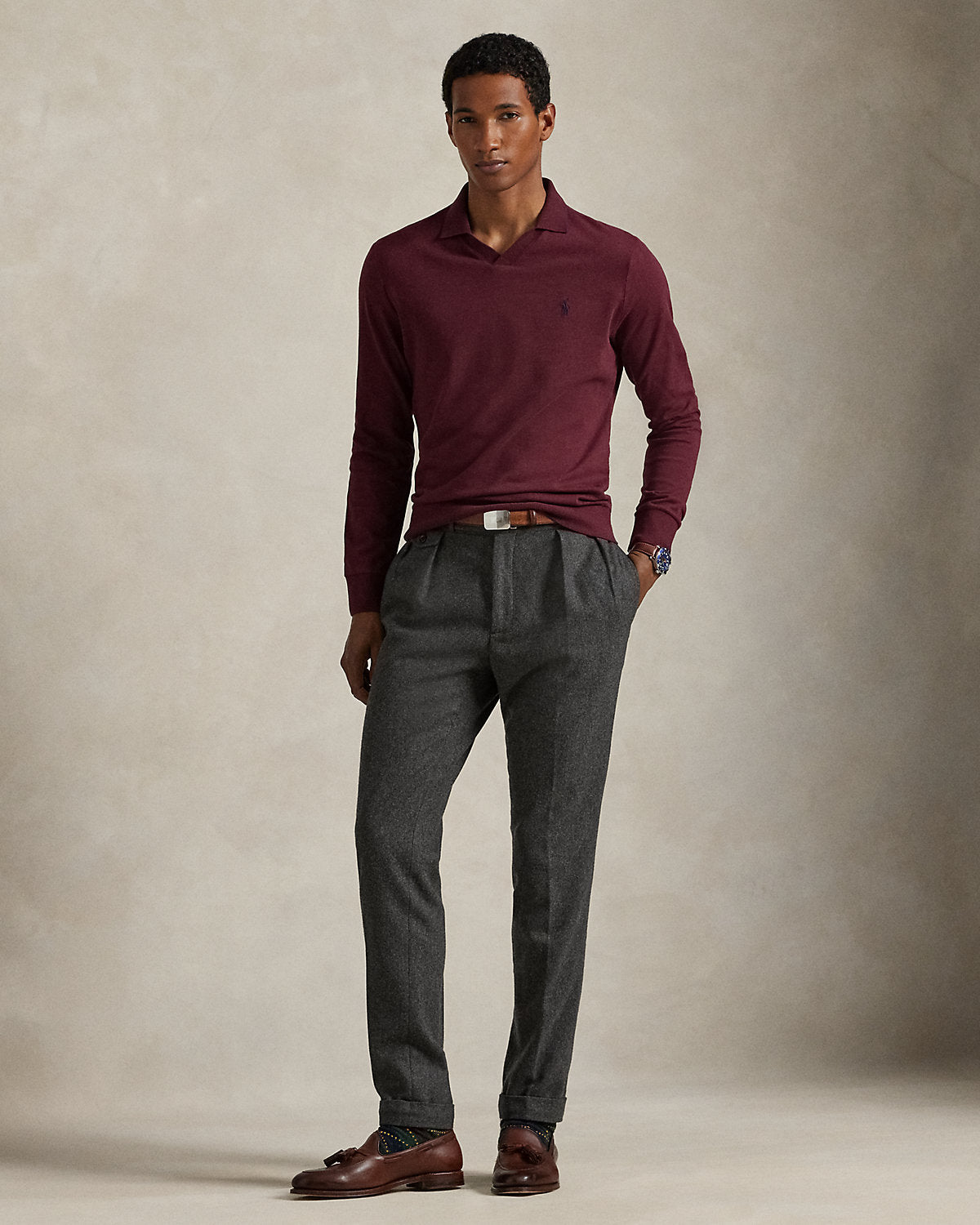 Ralph Lauren Textured Jersey Polo Shirt