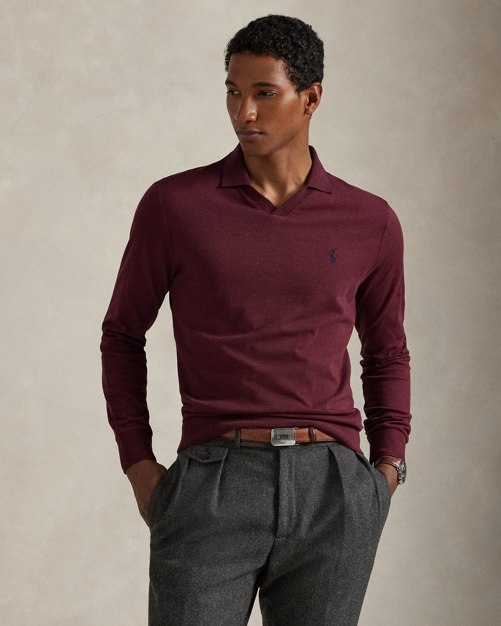 Ralph Lauren Textured Jersey Polo Shirt