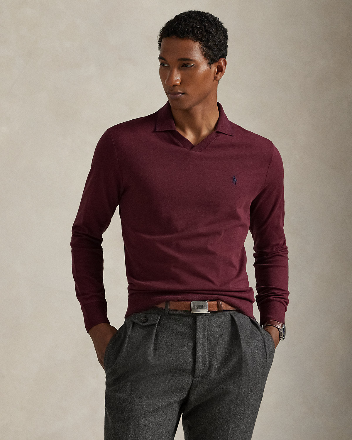 Ralph Lauren Textured Jersey Polo Shirt