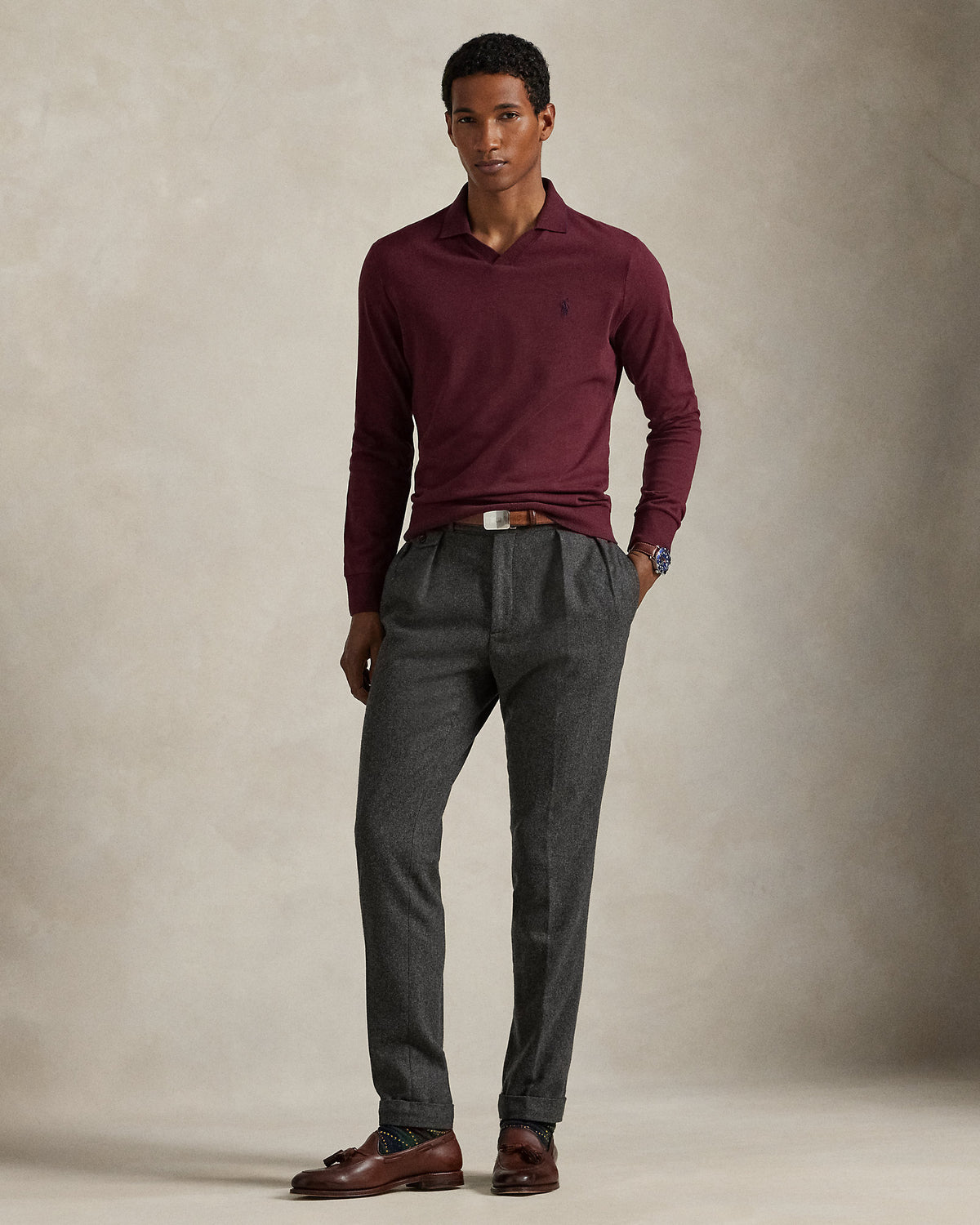 Ralph Lauren Textured Jersey Polo Shirt