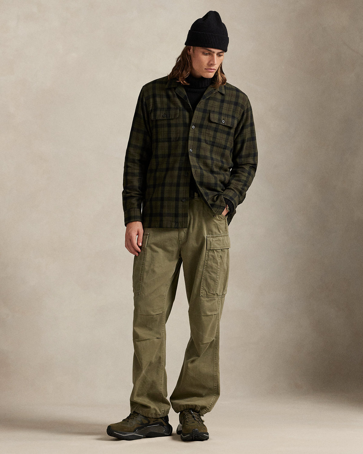 Ralph Lauren Classic Fit Plaid Flannel Camp Shirt