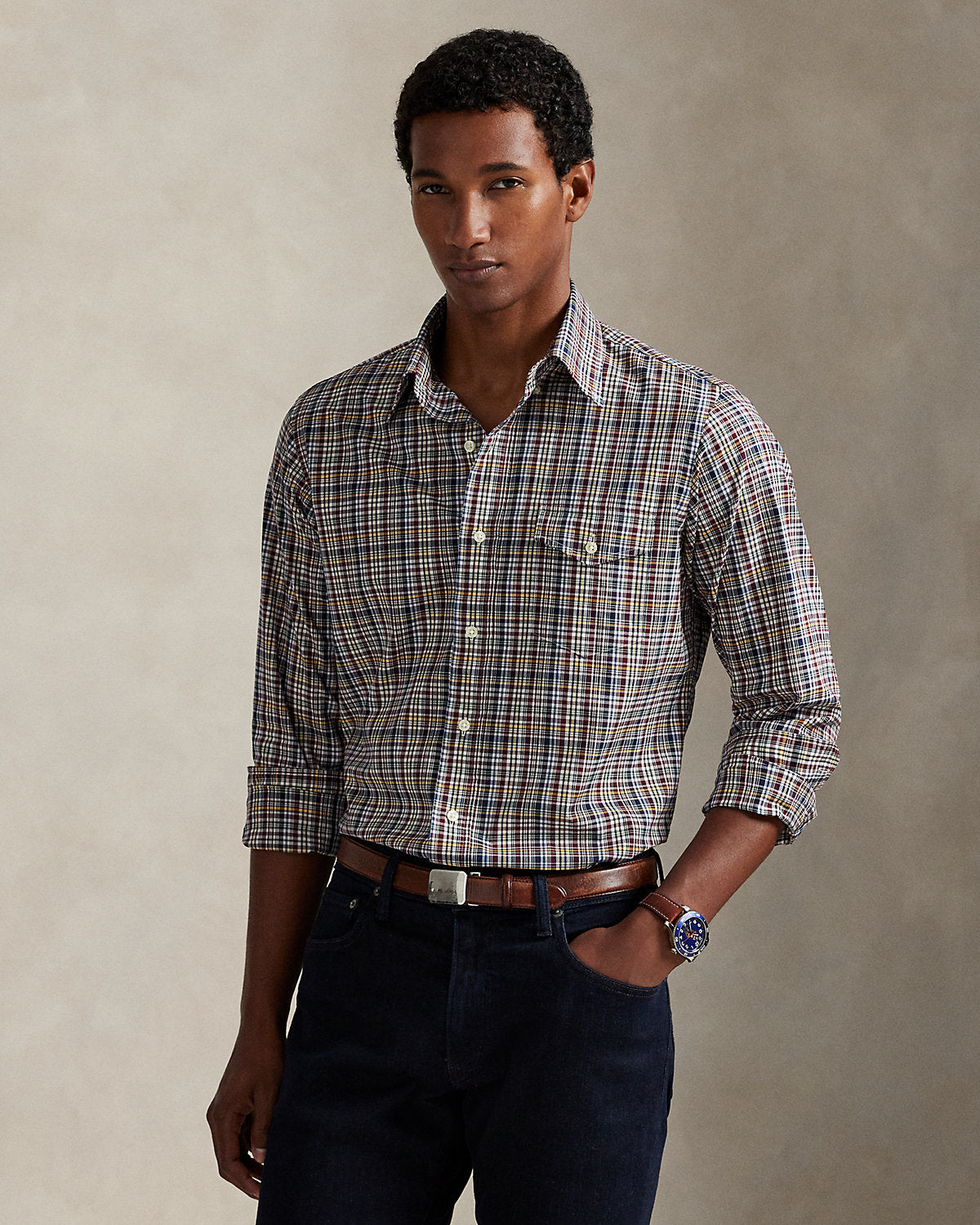 Ralph Lauren Classic Fit Plaid Poplin Shirt