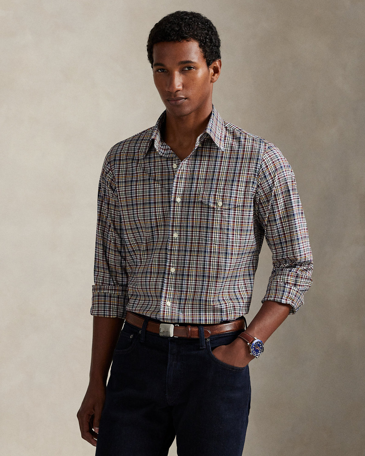 Ralph Lauren Classic Fit Plaid Poplin Shirt