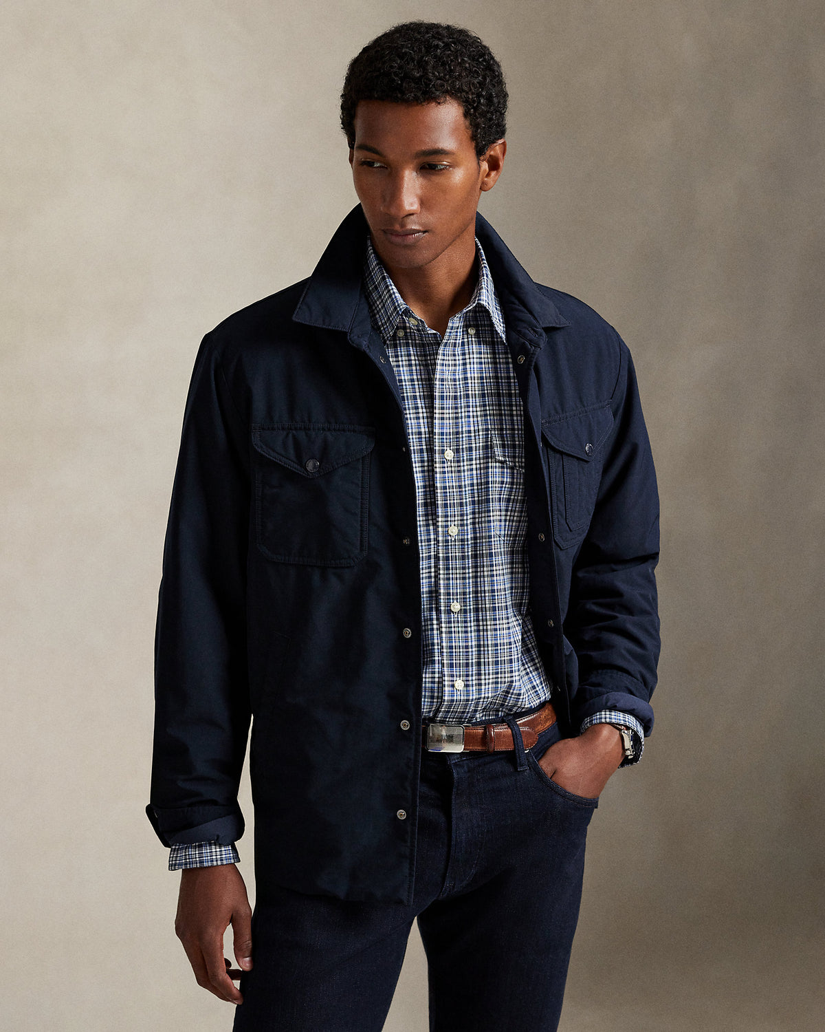 Ralph Lauren Classic Fit Plaid Poplin Shirt