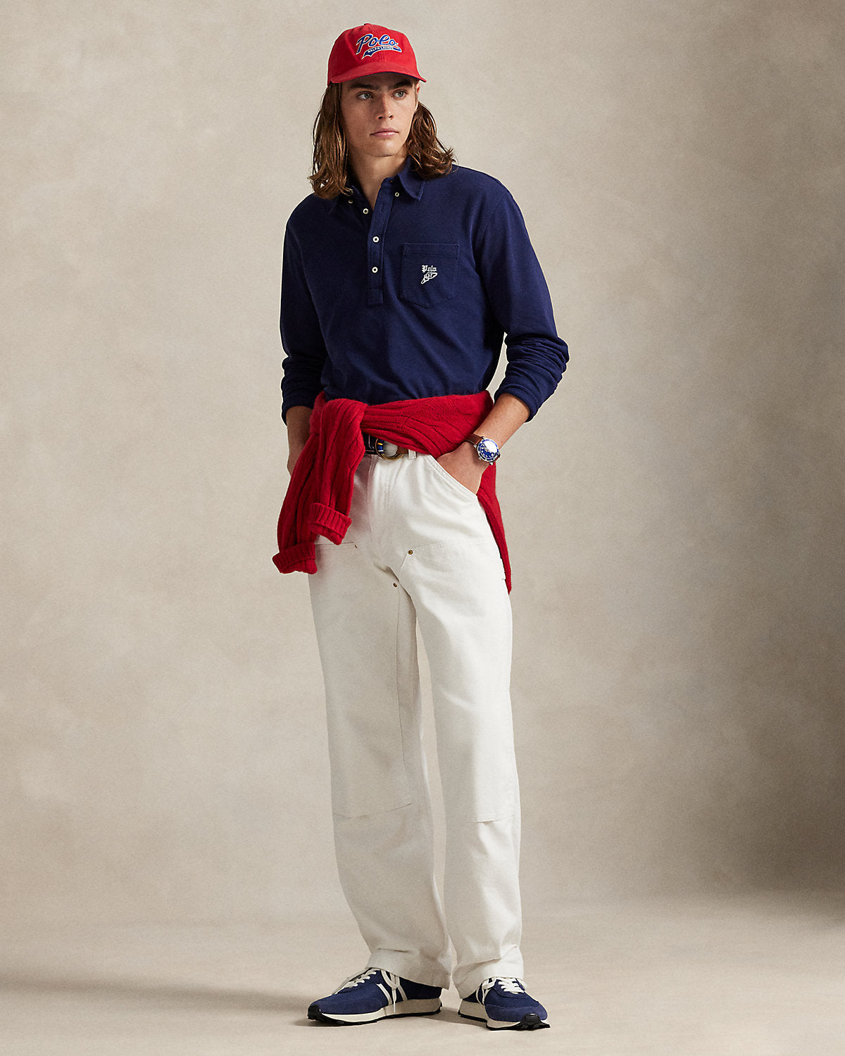 Ralph Lauren Classic Fit Embroidered Mesh Polo Shirt