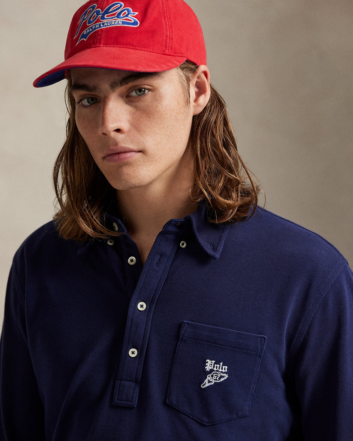 Ralph Lauren Classic Fit Embroidered Mesh Polo Shirt