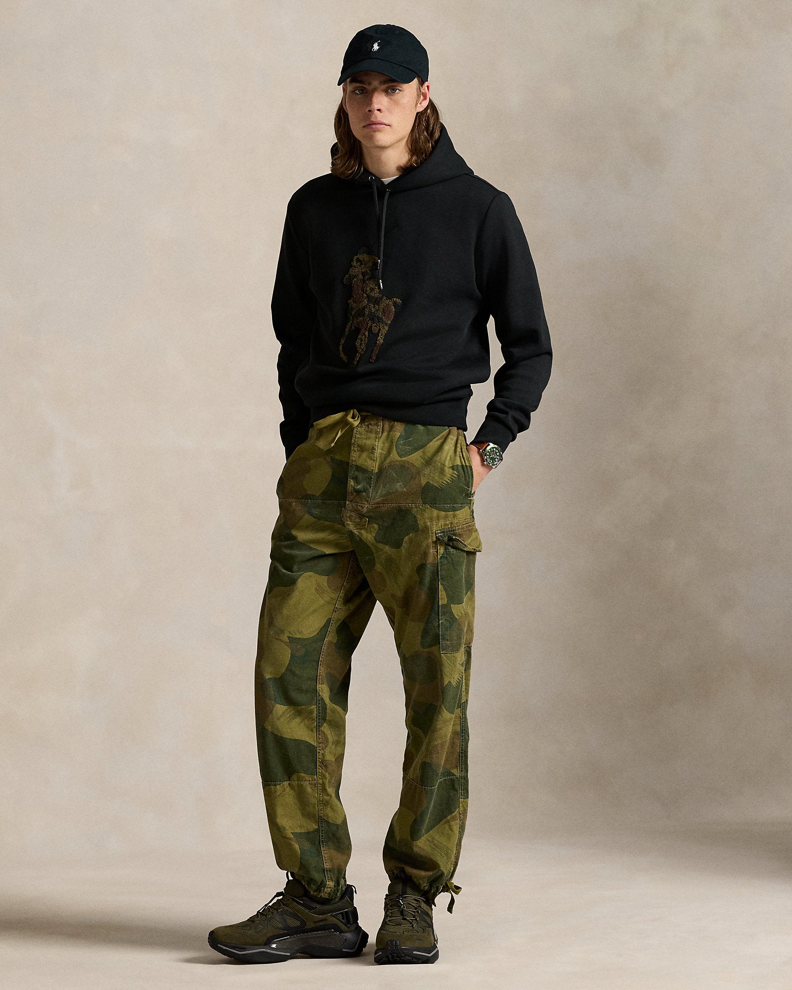 Ralph Lauren Camo Big Pony DoubleKnit Hoodie