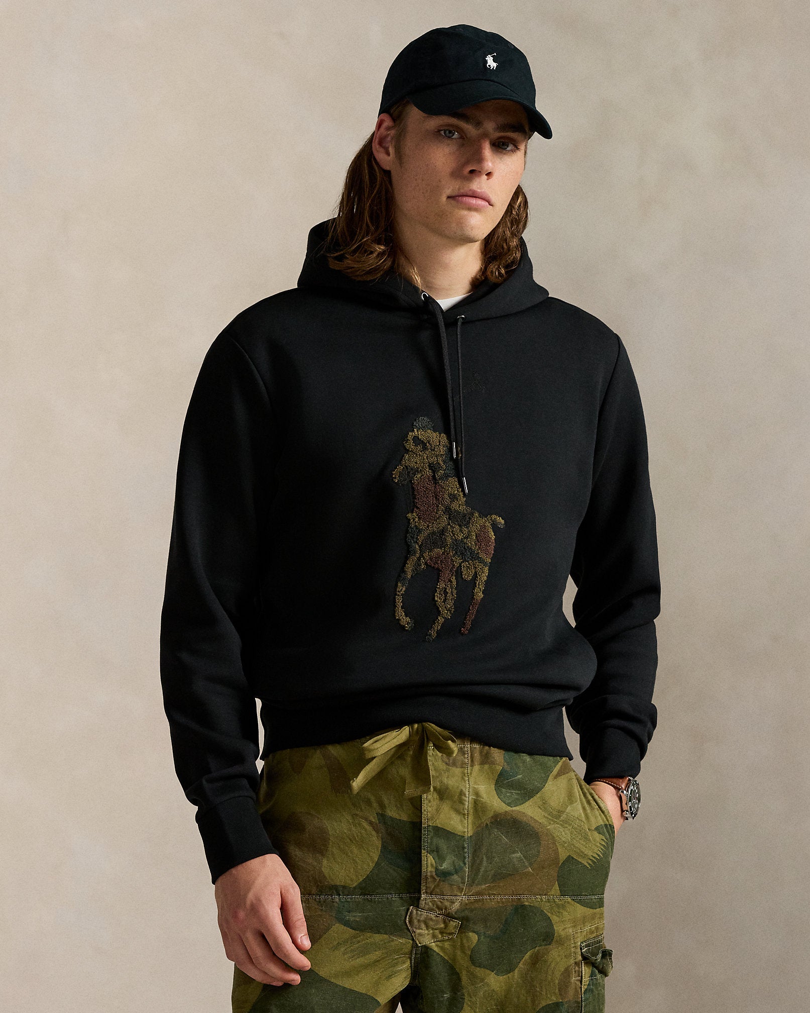 Ralph Lauren Camo Big Pony DoubleKnit Hoodie