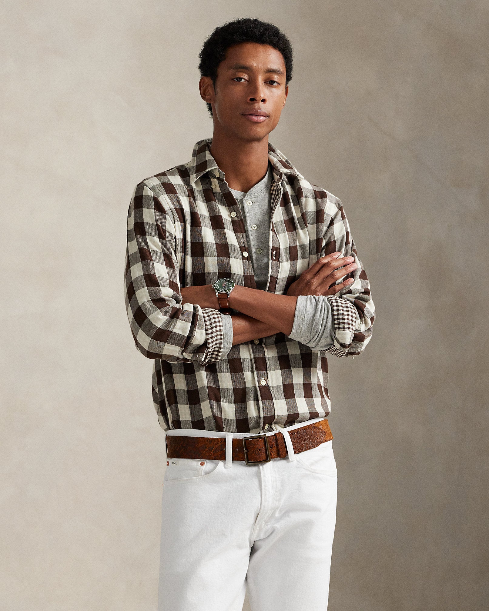Ralph Lauren Classic Fit Plaid DoubleFaced Shirt