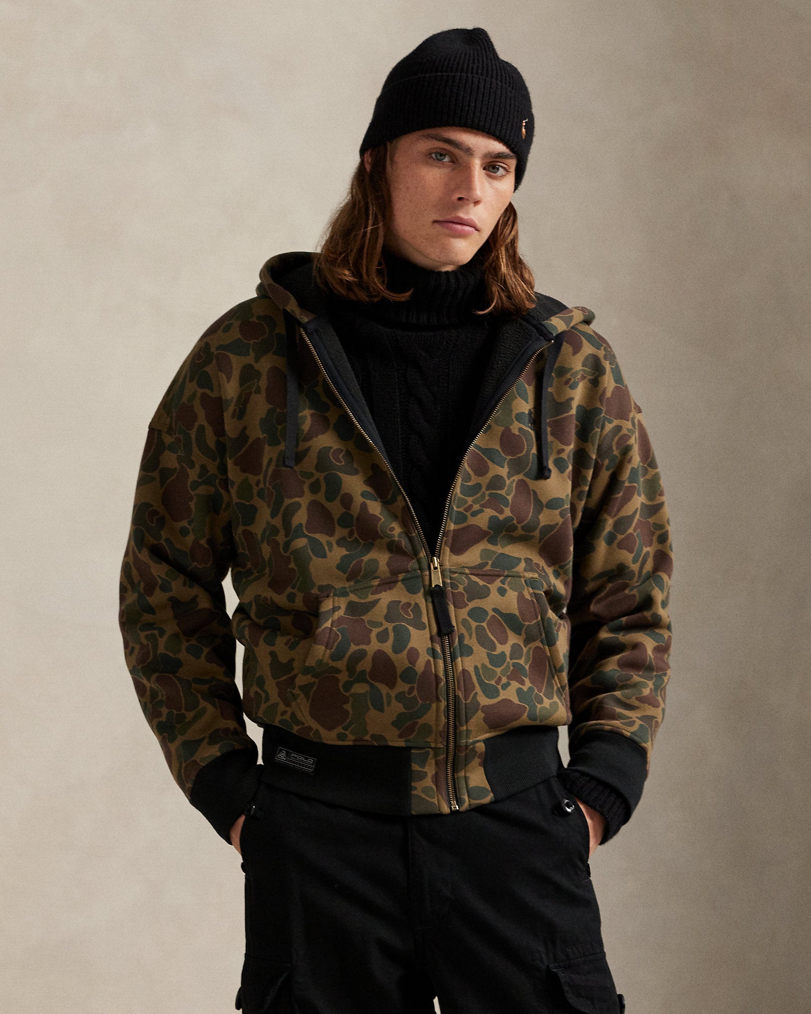 Ralph Lauren Camo DoubleKnit Fleece Hoodie