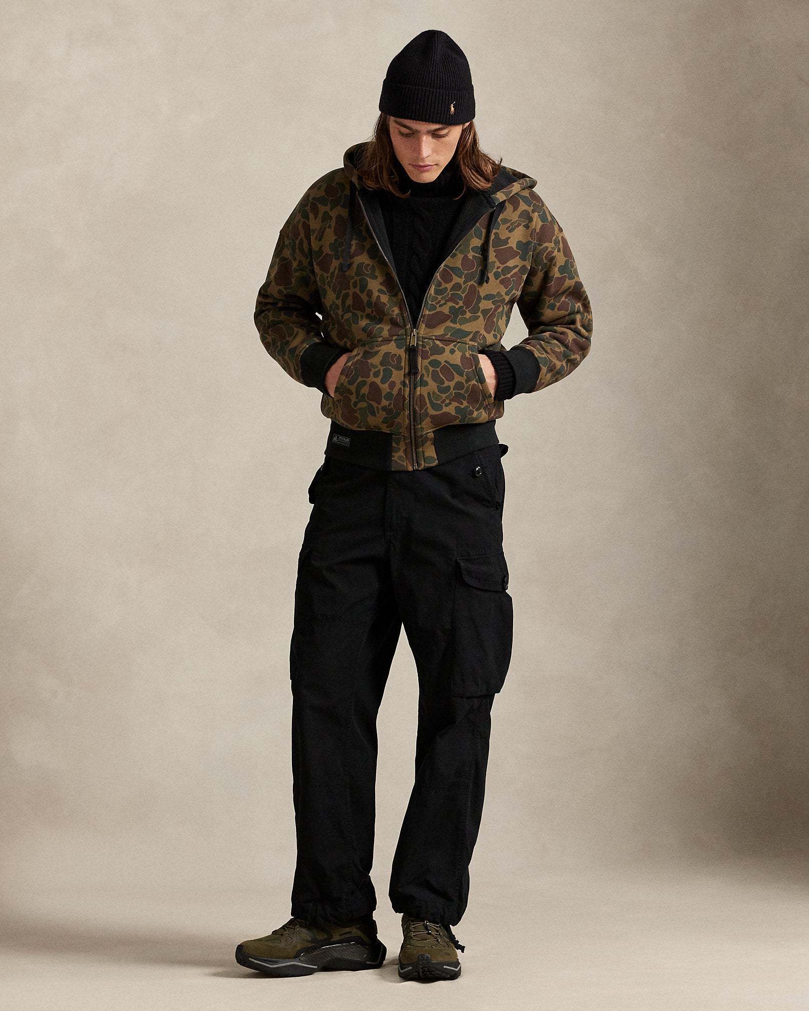 Ralph Lauren Camo DoubleKnit Fleece Hoodie