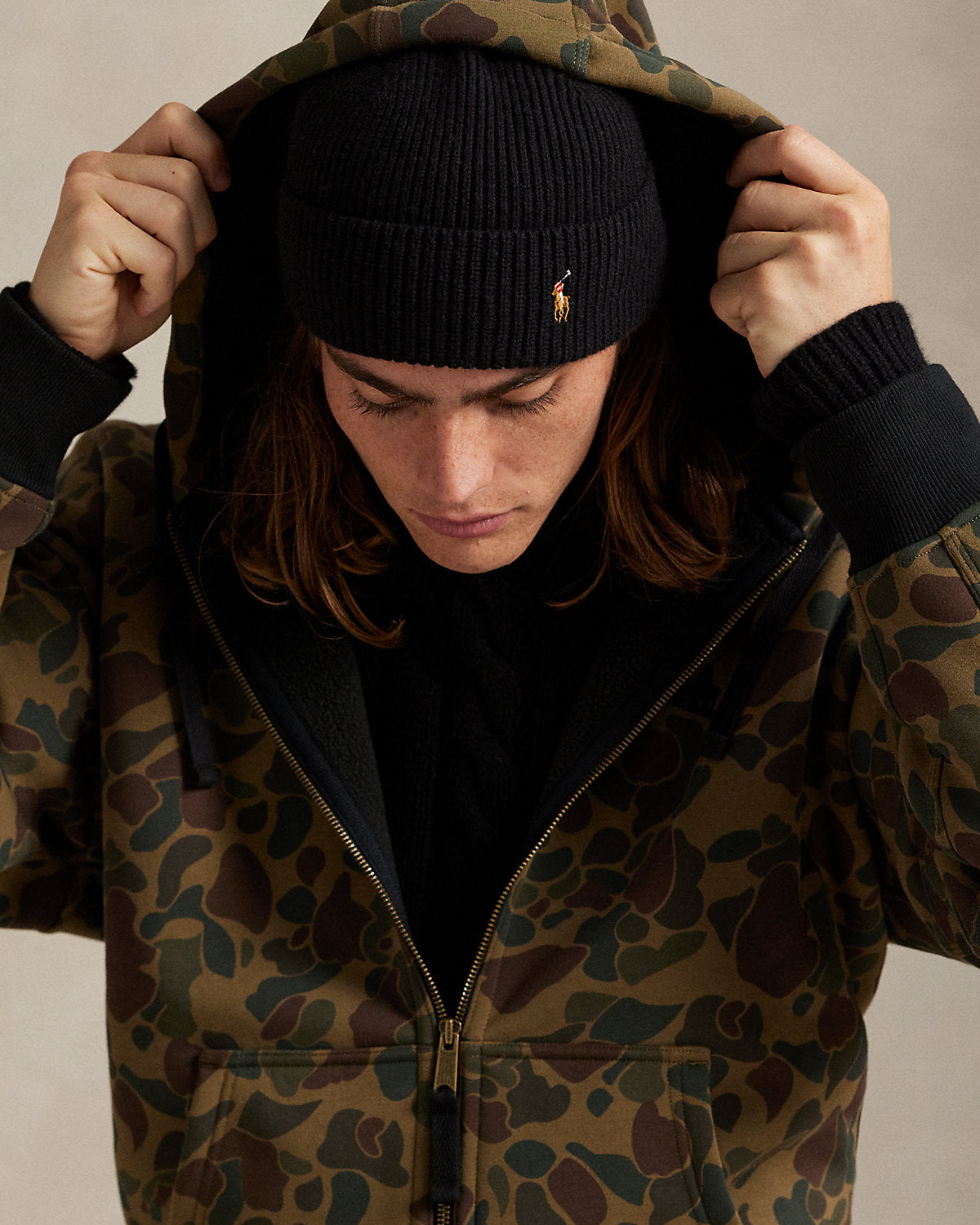 Ralph Lauren Camo DoubleKnit Fleece Hoodie