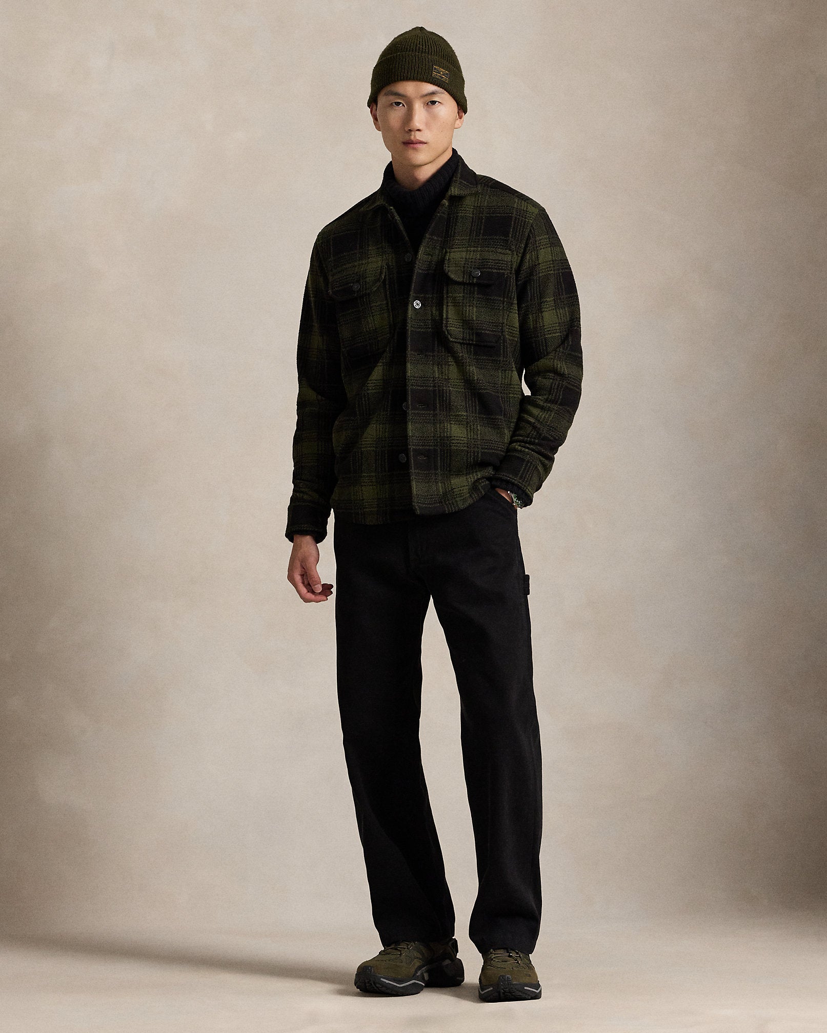 Ralph Lauren Plaid Pile Fleece Shirt Jacket