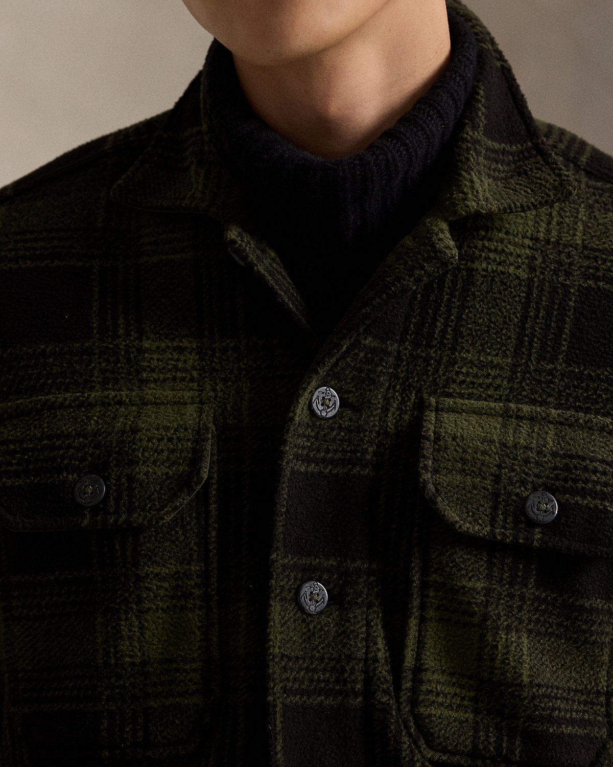 Ralph Lauren Plaid Pile Fleece Shirt Jacket