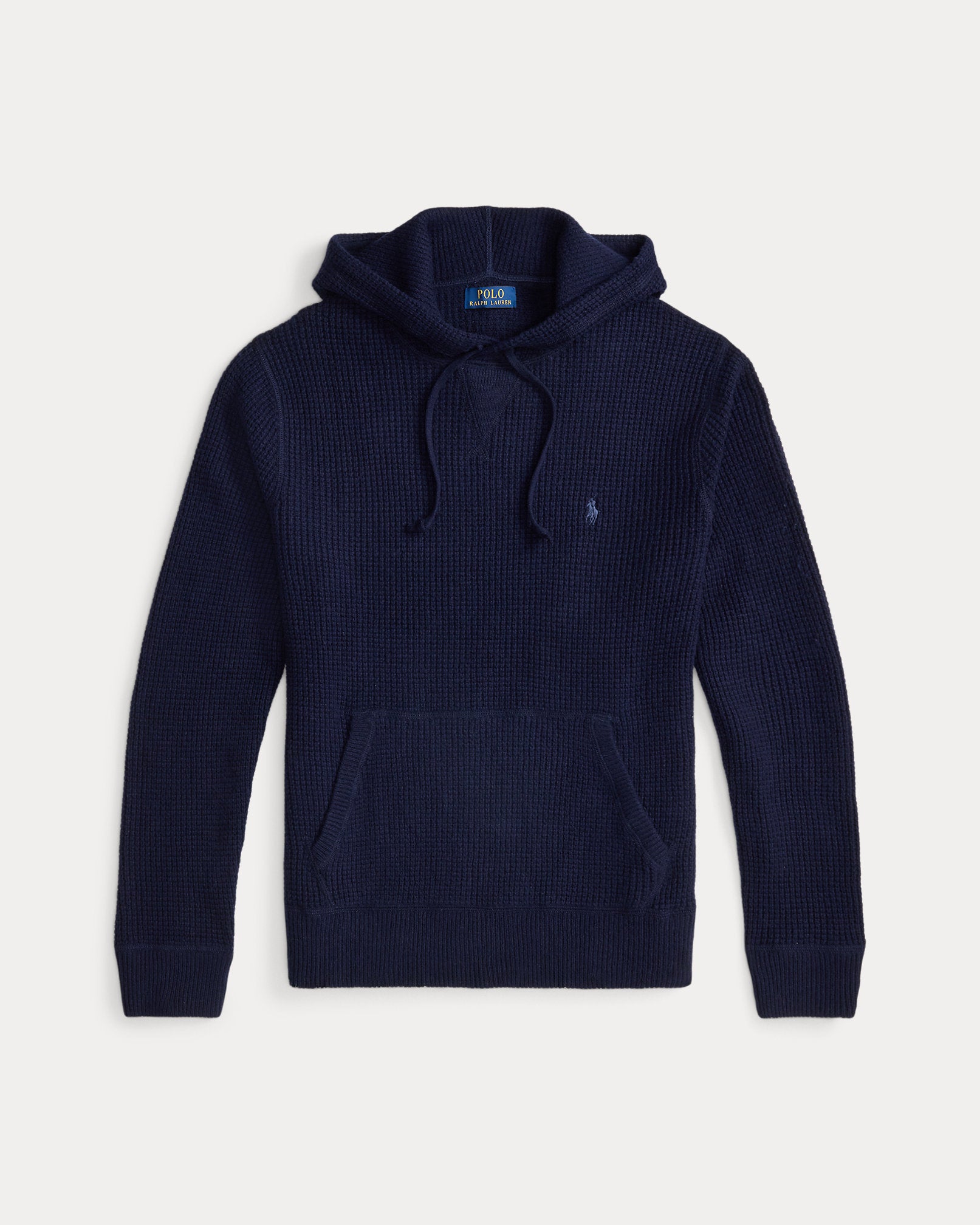 Ralph Lauren WaffleKnit WoolCotton Hooded Sweater