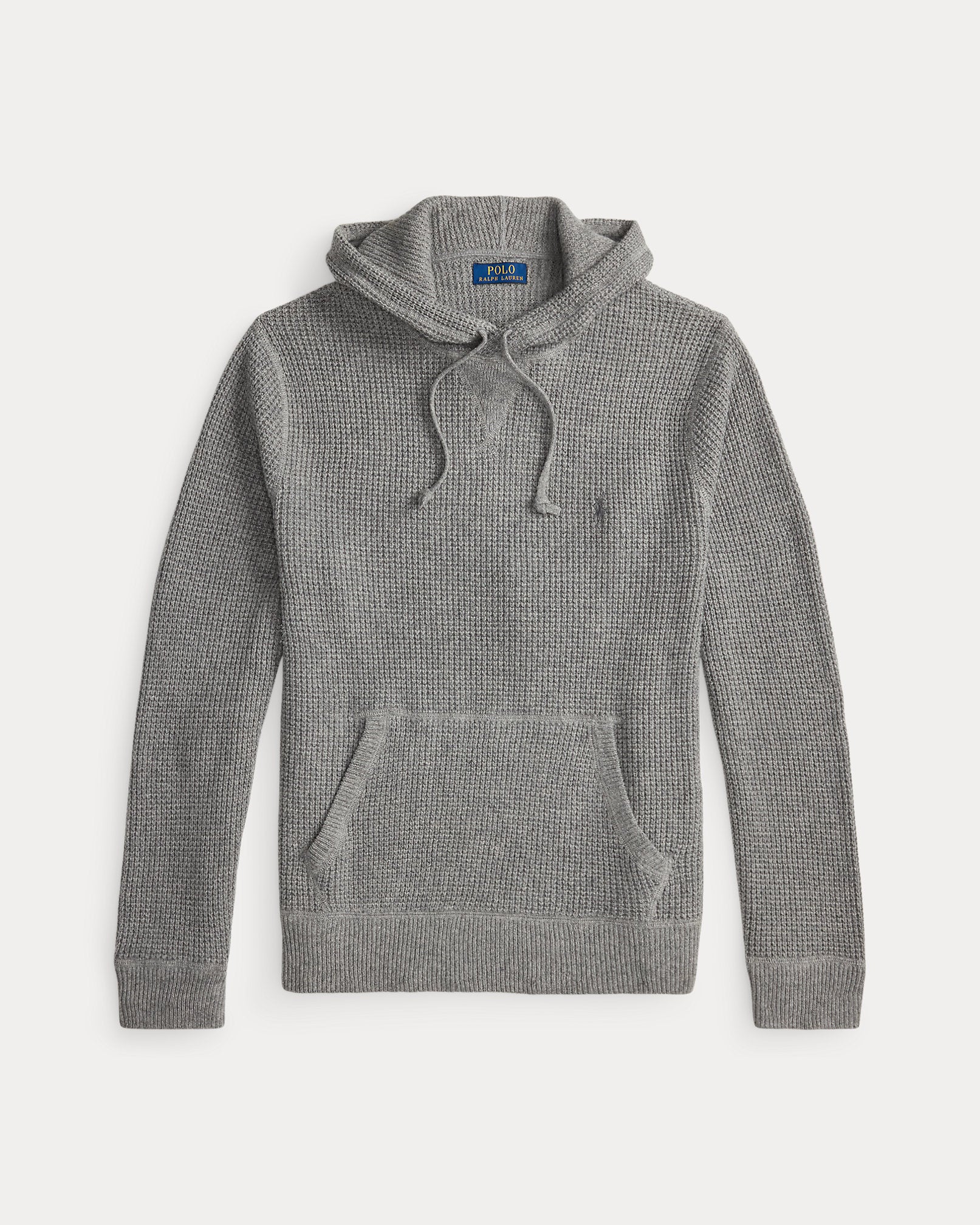 Ralph Lauren WaffleKnit WoolCotton Hooded Sweater