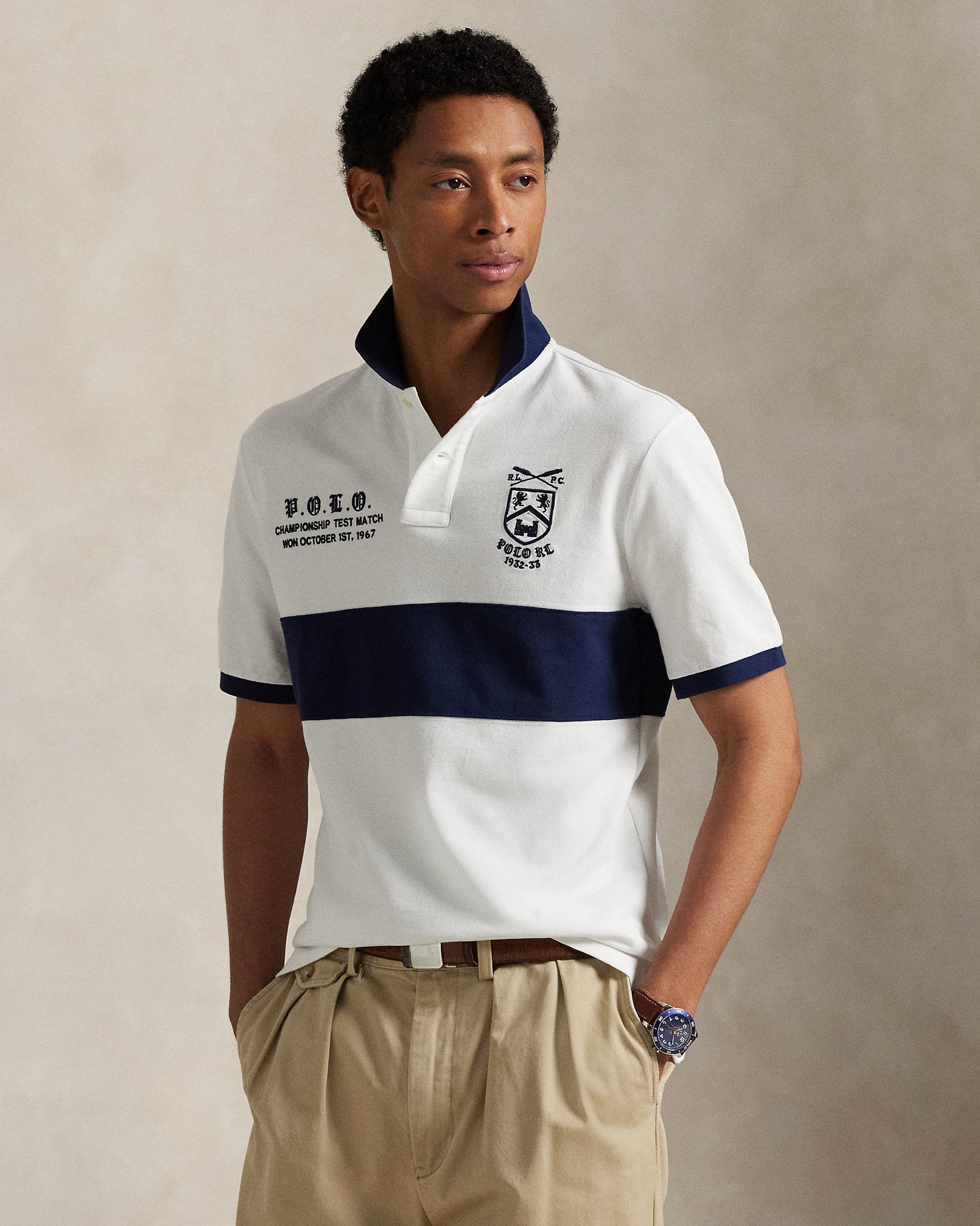 Ralph Lauren Classic Fit Mesh Graphic Polo Shirt
