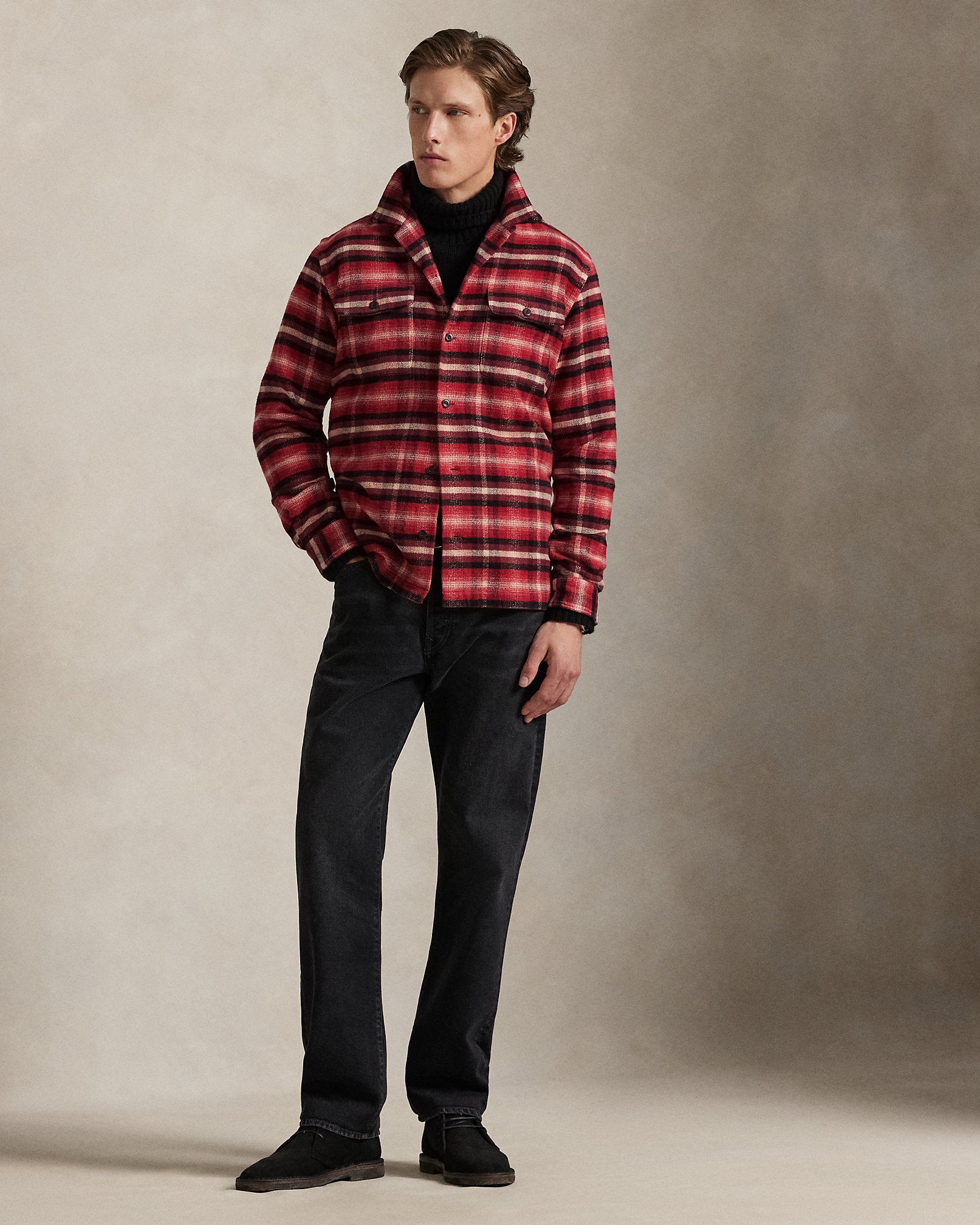 Ralph Lauren Classic Fit Plaid Flannel Camp Shirt