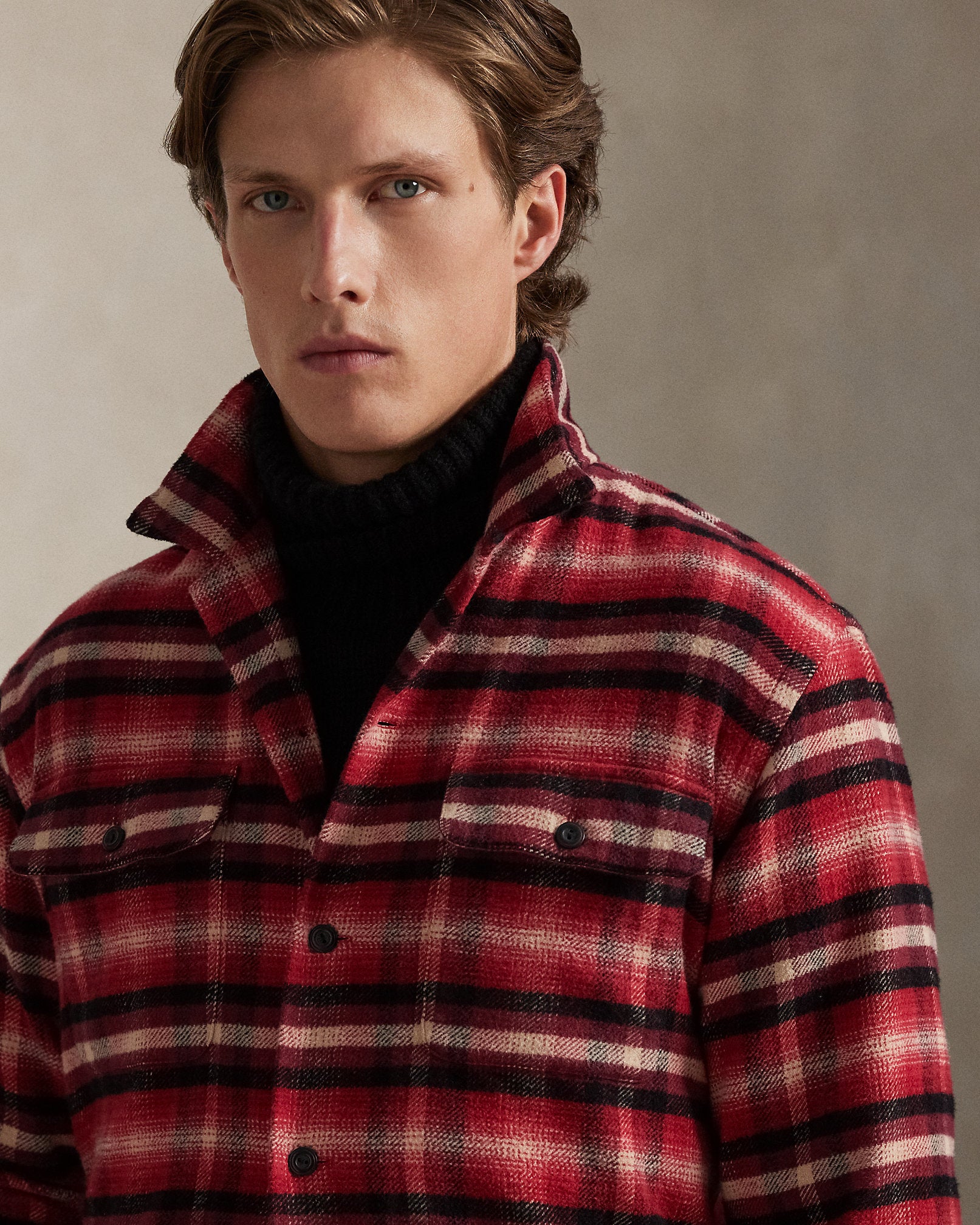 Ralph Lauren Classic Fit Plaid Flannel Camp Shirt