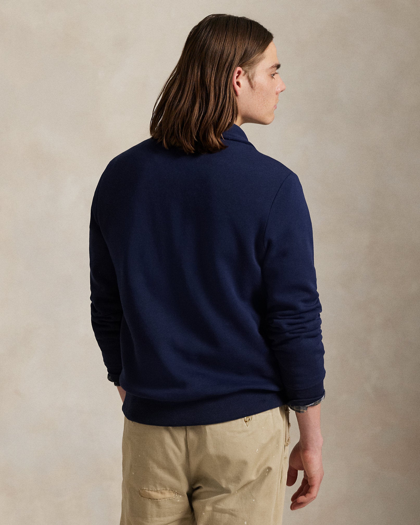 Ralph Lauren Logo Fleece QuarterZip Sweatshirt