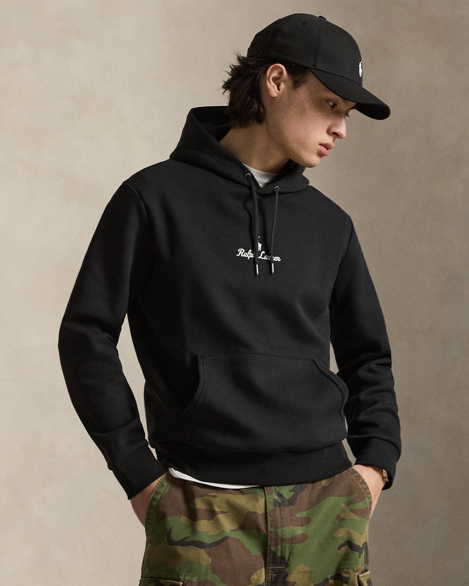 Ralph Lauren Logo DoubleKnit Hoodie