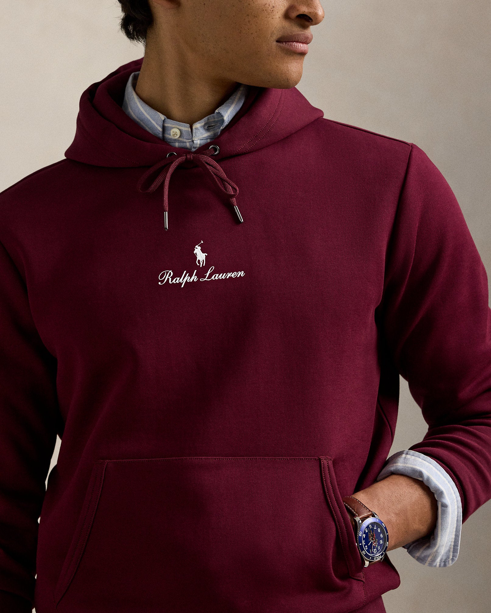 Ralph Lauren Logo DoubleKnit Hoodie