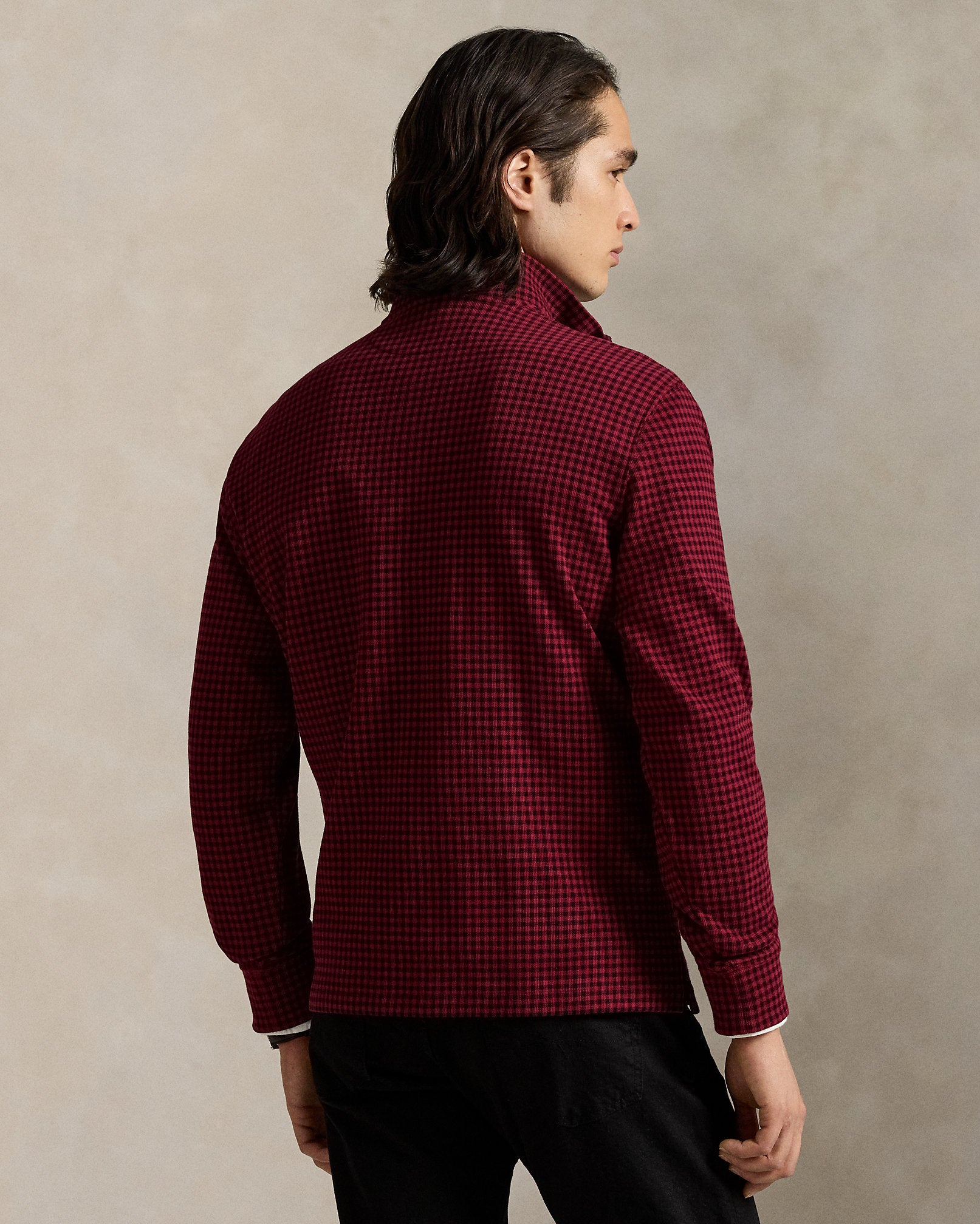 Ralph Lauren Checked EstateRib QuarterZip Pullover
