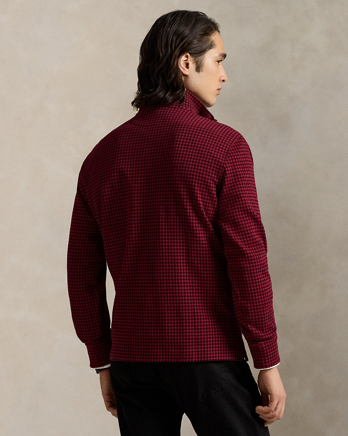 Ralph Lauren Checked EstateRib QuarterZip Pullover