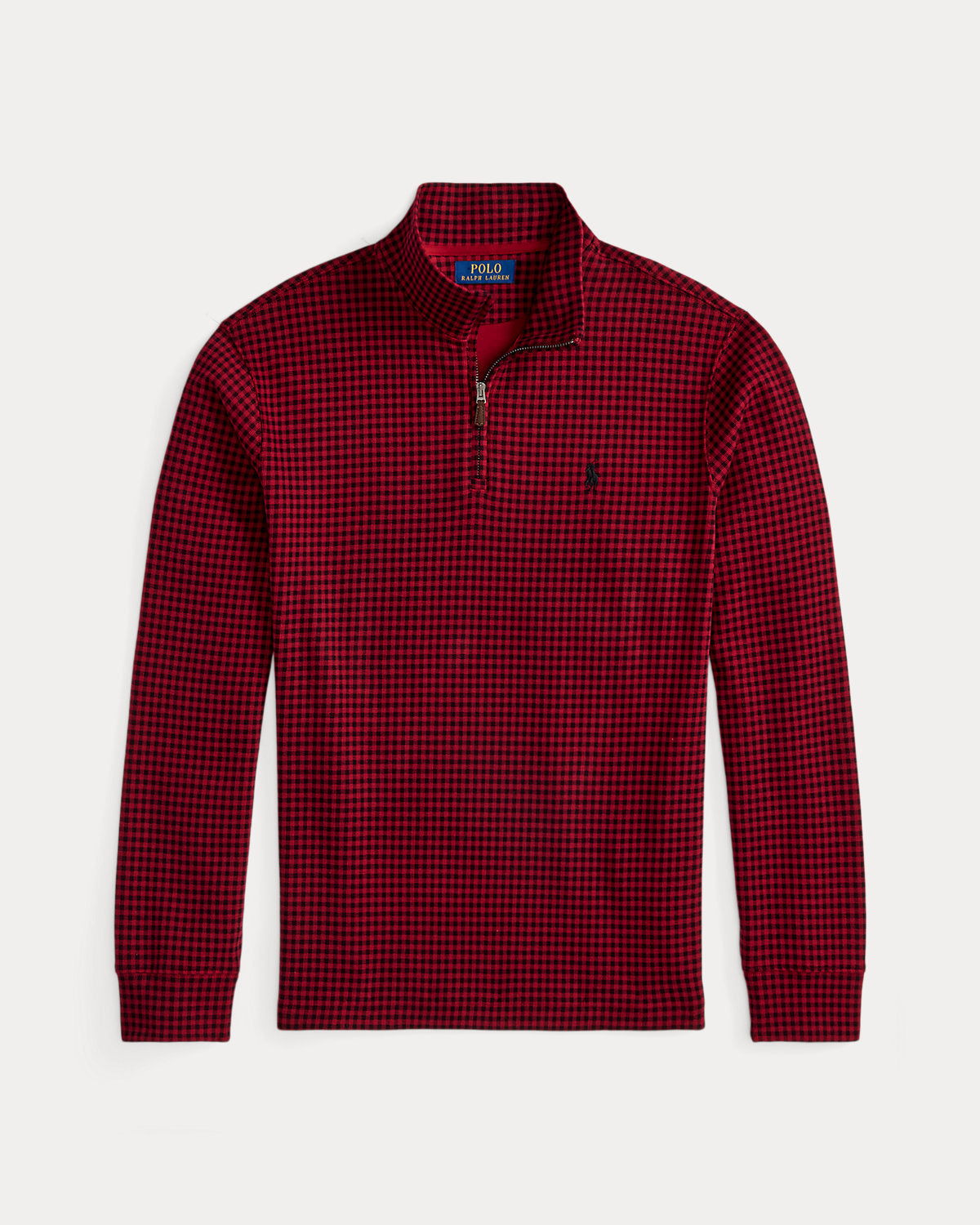 Ralph Lauren Checked EstateRib QuarterZip Pullover