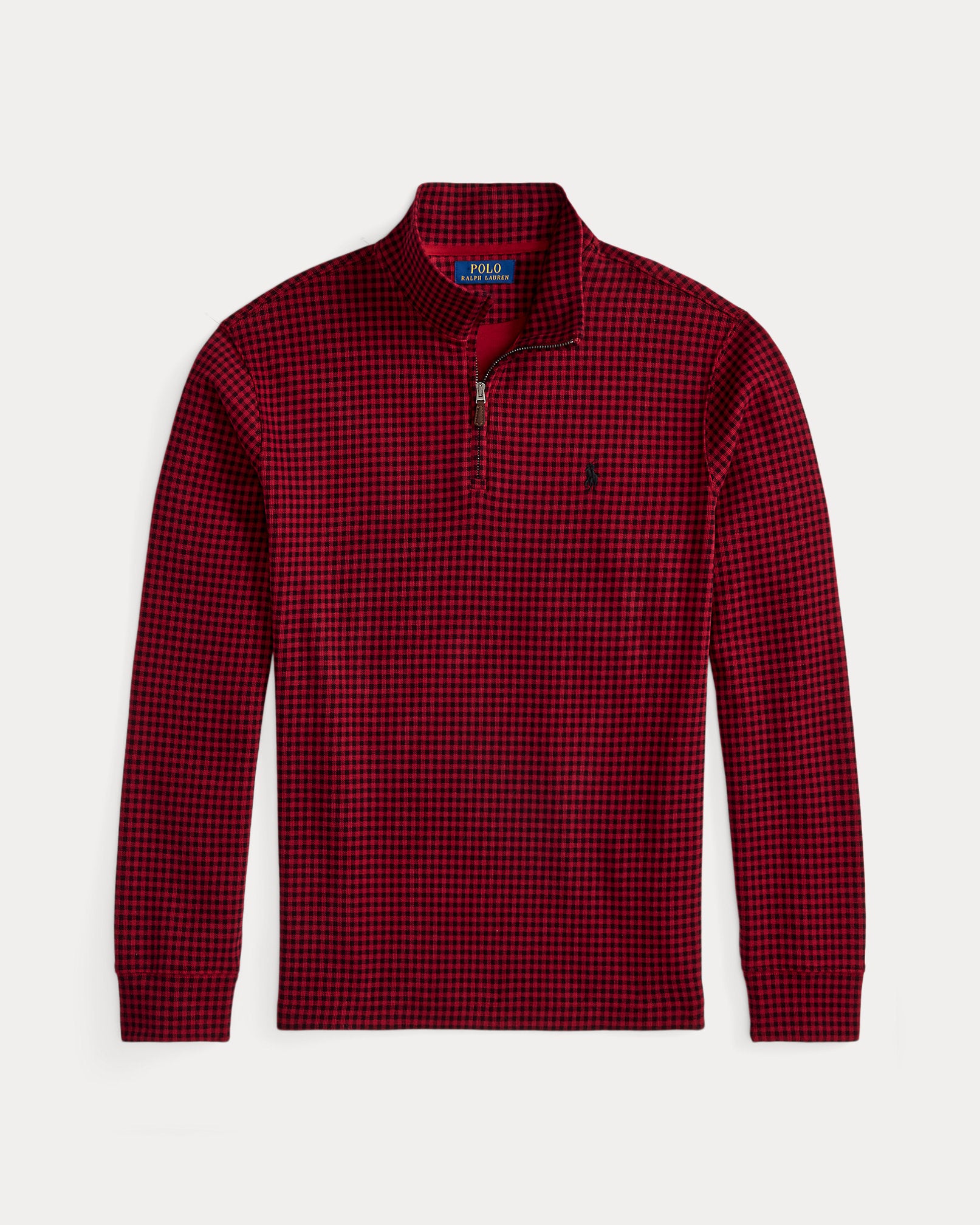 Ralph Lauren Checked EstateRib QuarterZip Pullover