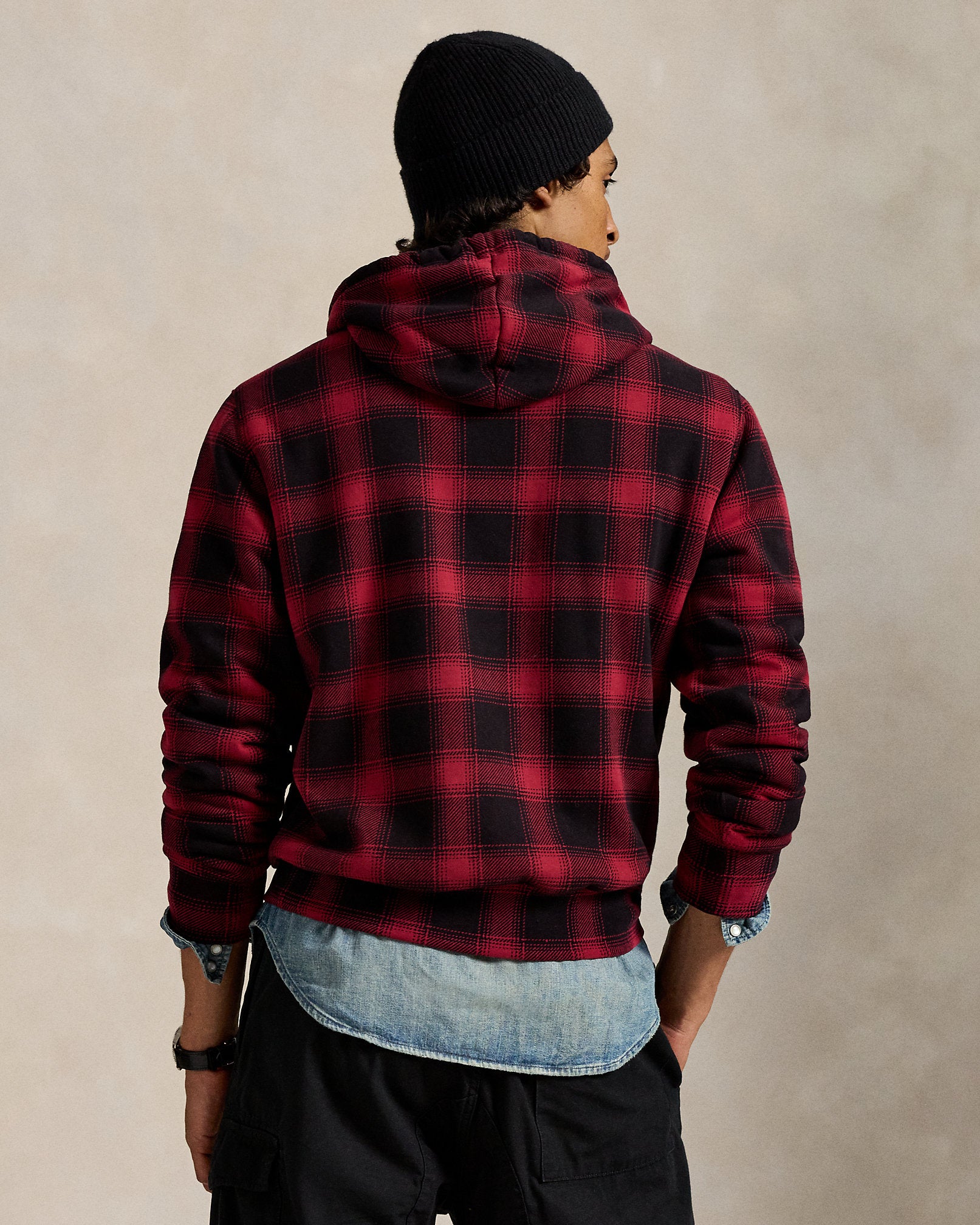 Ralph Lauren Plaid Fleece Hoodie