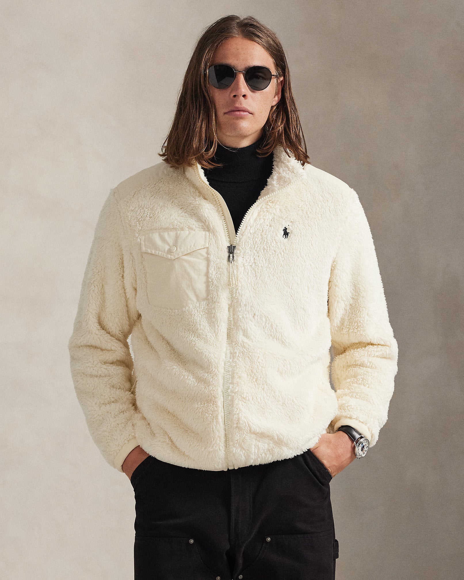 Ralph Lauren Curly Pile Fleece Jacket