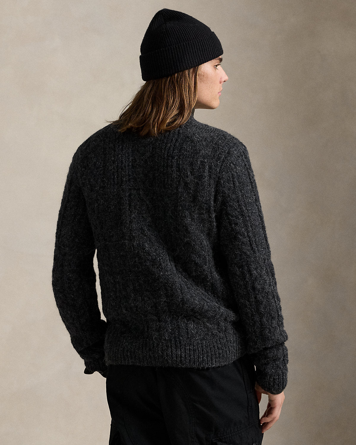 Ralph Lauren AranKnit Flag WoolBlend Sweater