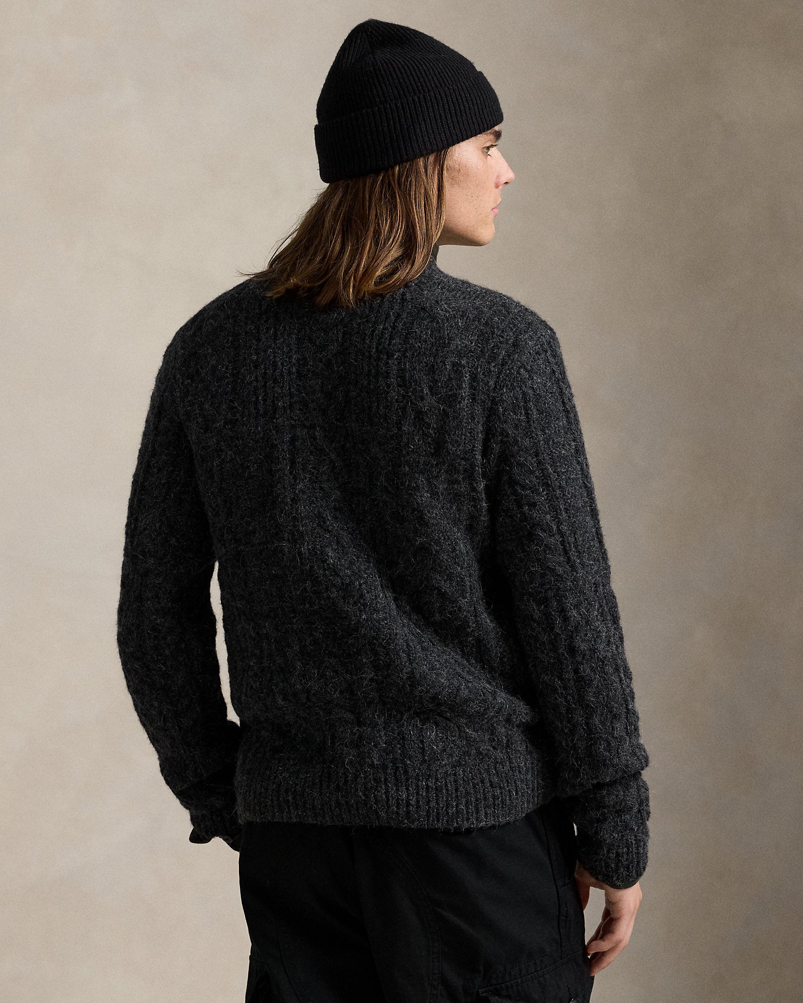 Ralph Lauren AranKnit Flag WoolBlend Sweater