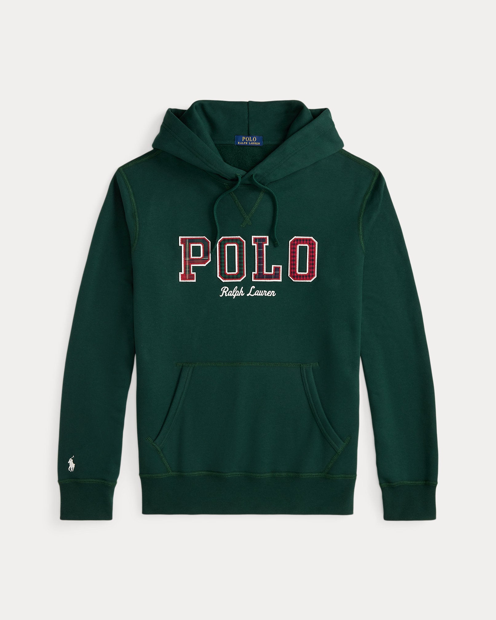 Ralph Lauren The RL Fleece PlaidLogo Hoodie