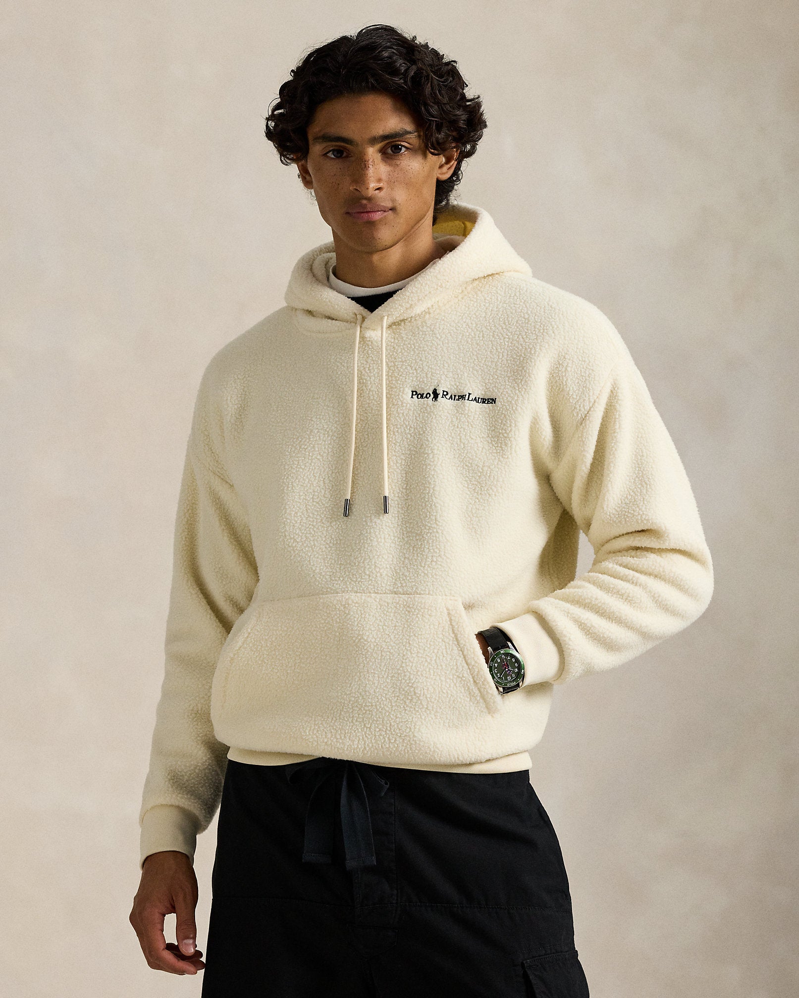 Ralph Lauren Relaxed Fit Logo Pile Fleece Hoodie