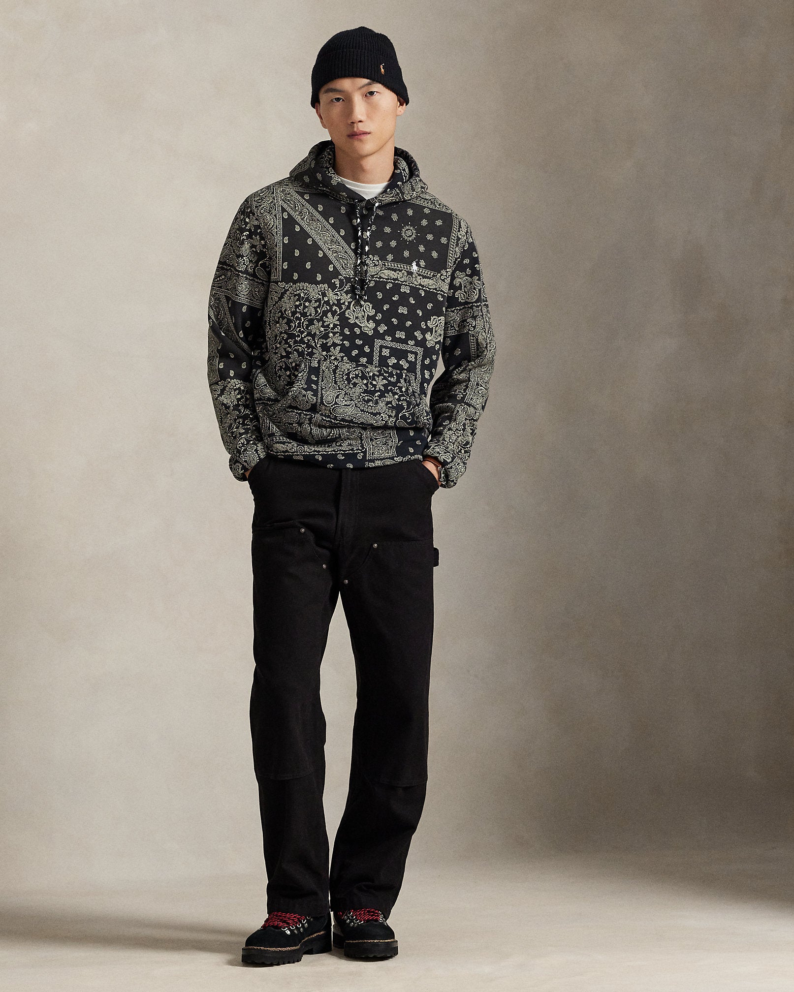 Ralph Lauren BandannaPrint Fleece Hoodie