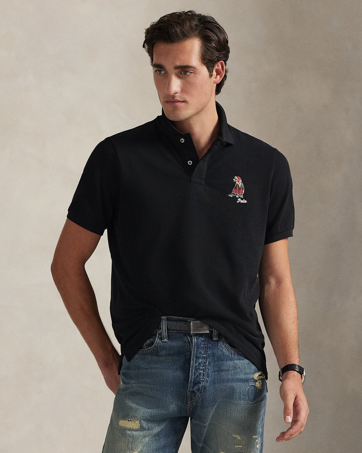 Ralph Lauren Classic Fit DogEmbroidered Polo Shirt