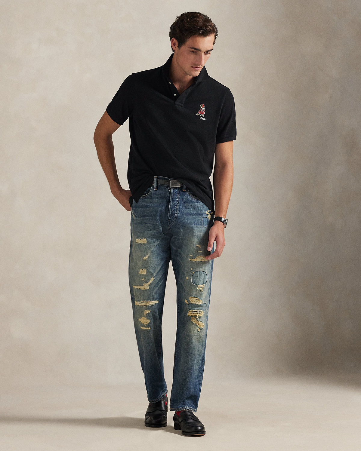 Ralph Lauren Classic Fit DogEmbroidered Polo Shirt