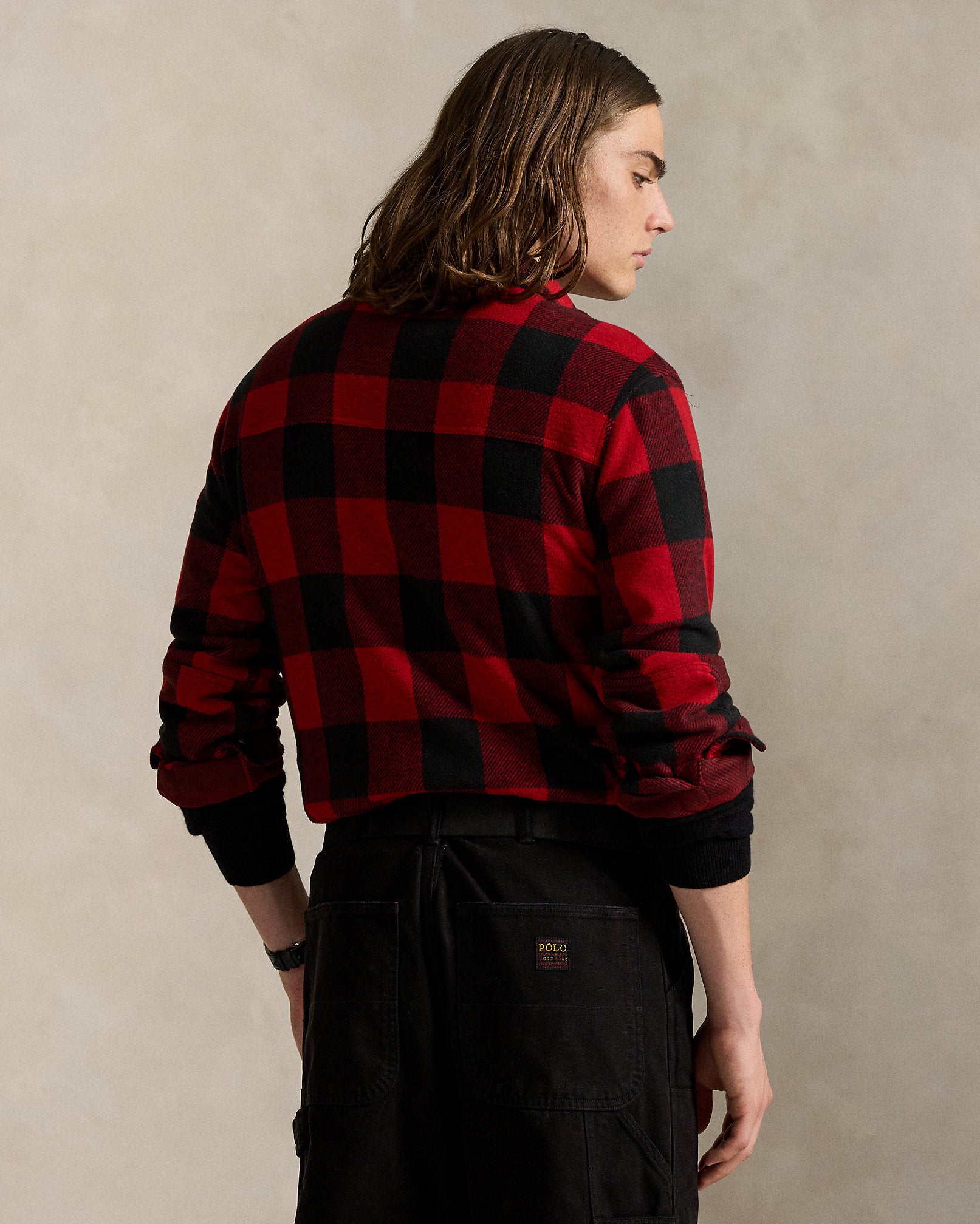 Ralph Lauren Plaid Knit Flannel Overshirt