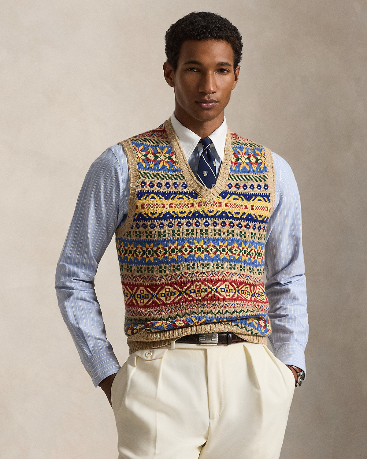 Ralph Lauren Fair Isle CottonLinen Sweater Vest