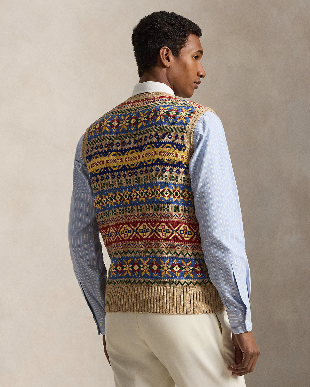 Ralph Lauren Fair Isle CottonLinen Sweater Vest