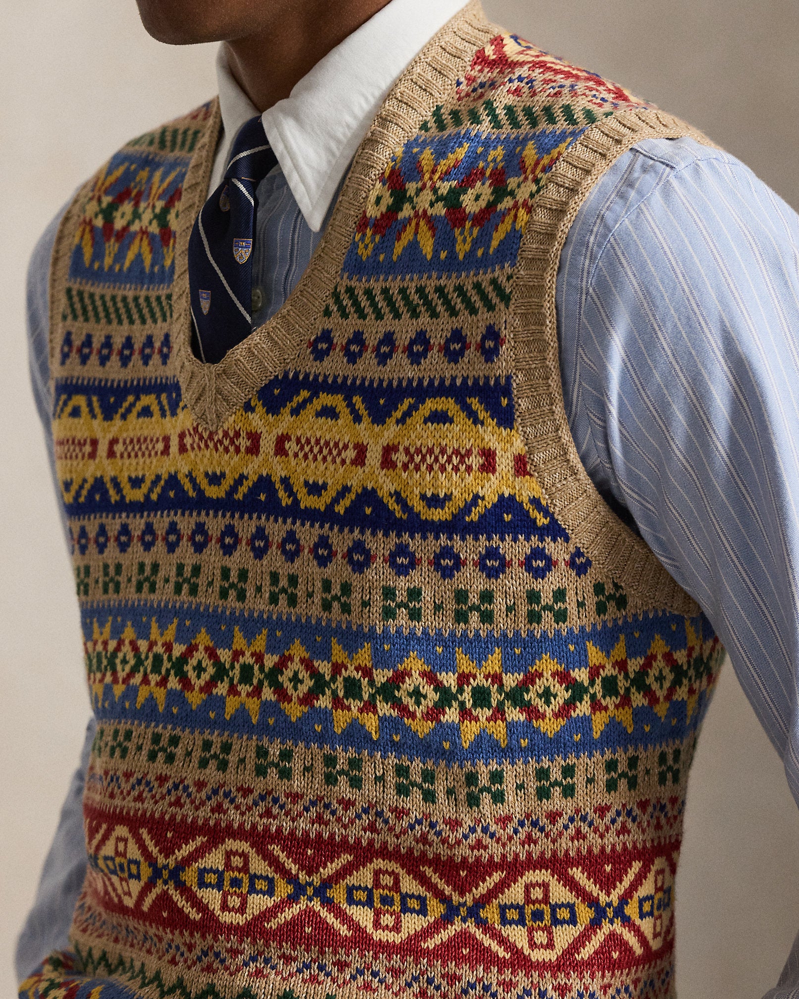Ralph Lauren Fair Isle CottonLinen Sweater Vest