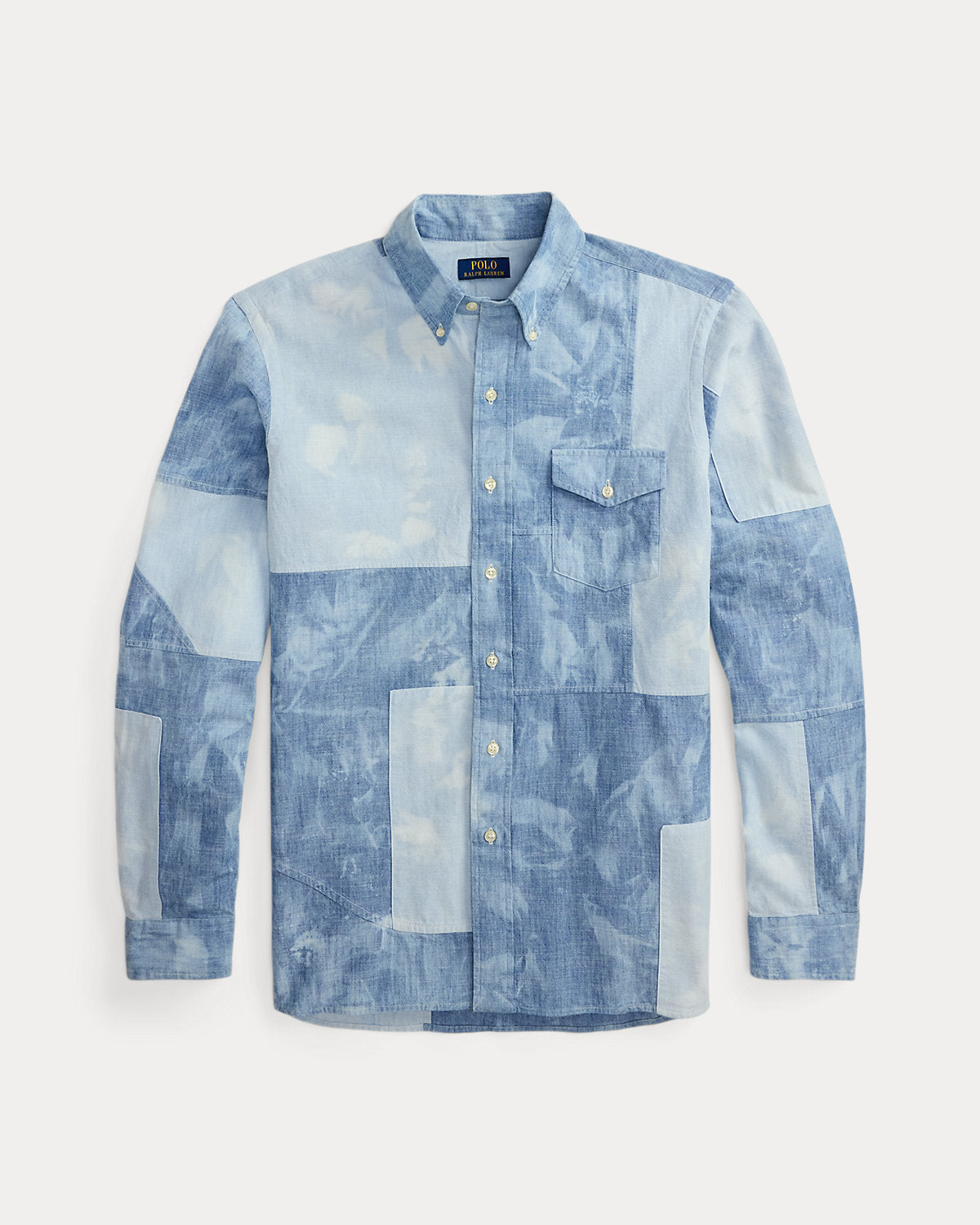 Ralph Lauren Classic Fit Patchwork Chambray Shirt