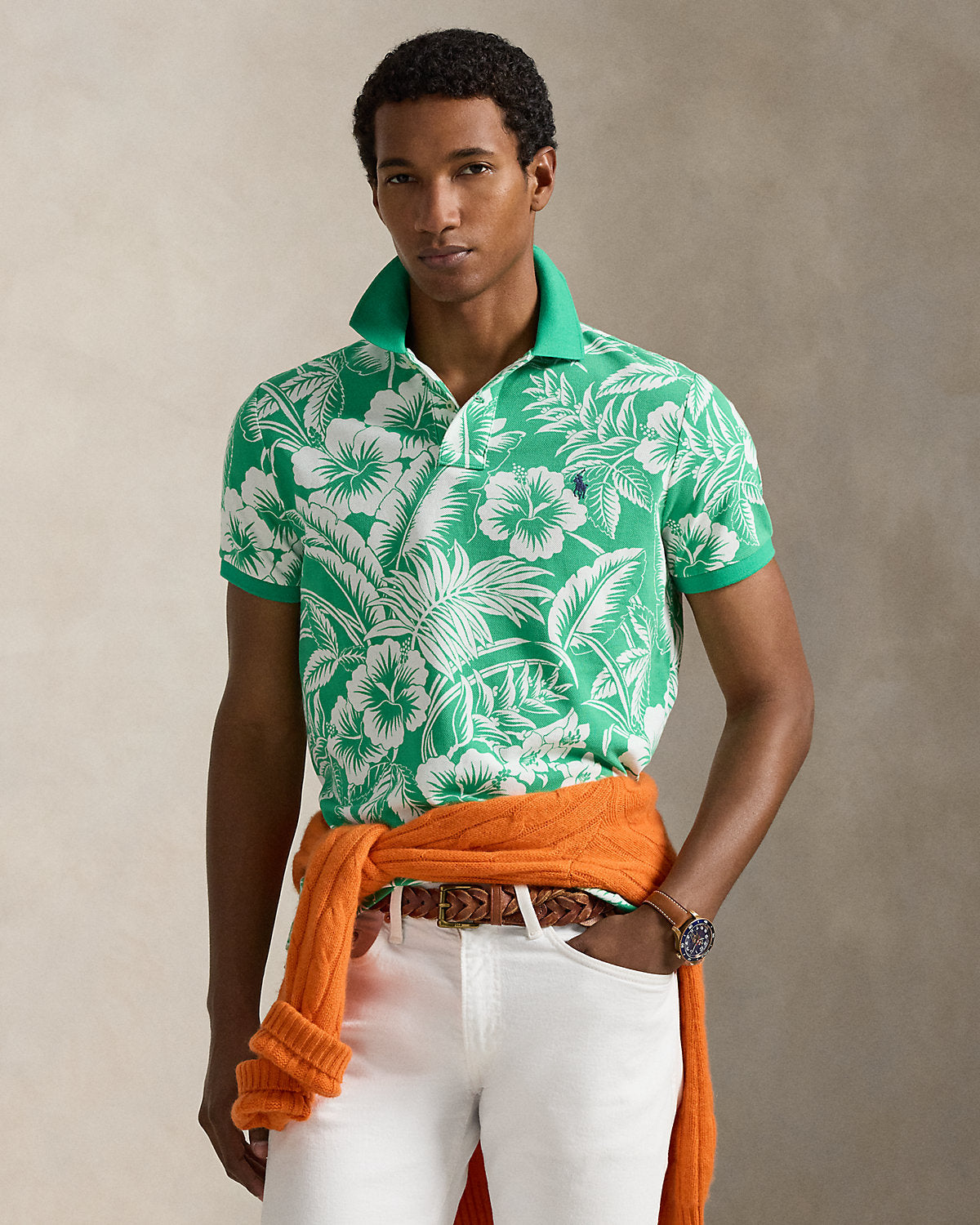 Ralph Lauren Classic Fit Tropical Mesh Polo Shirt