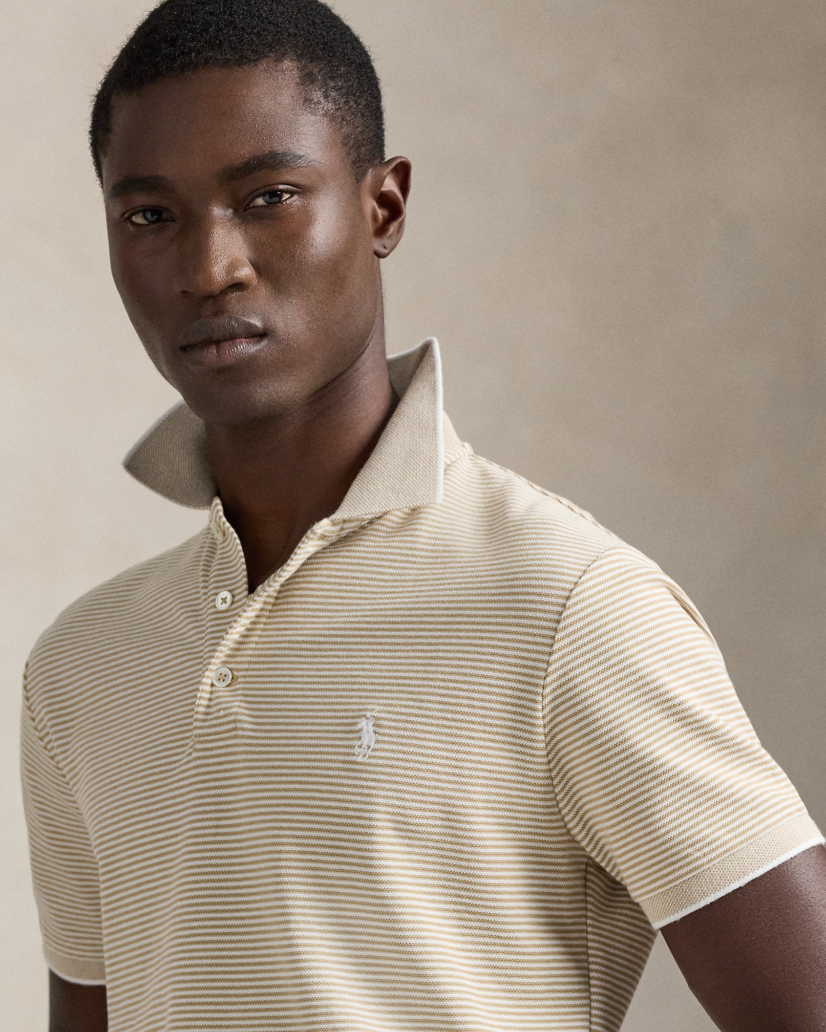 Ralph Lauren Classic Striped Stretch Mesh Polo Shirt